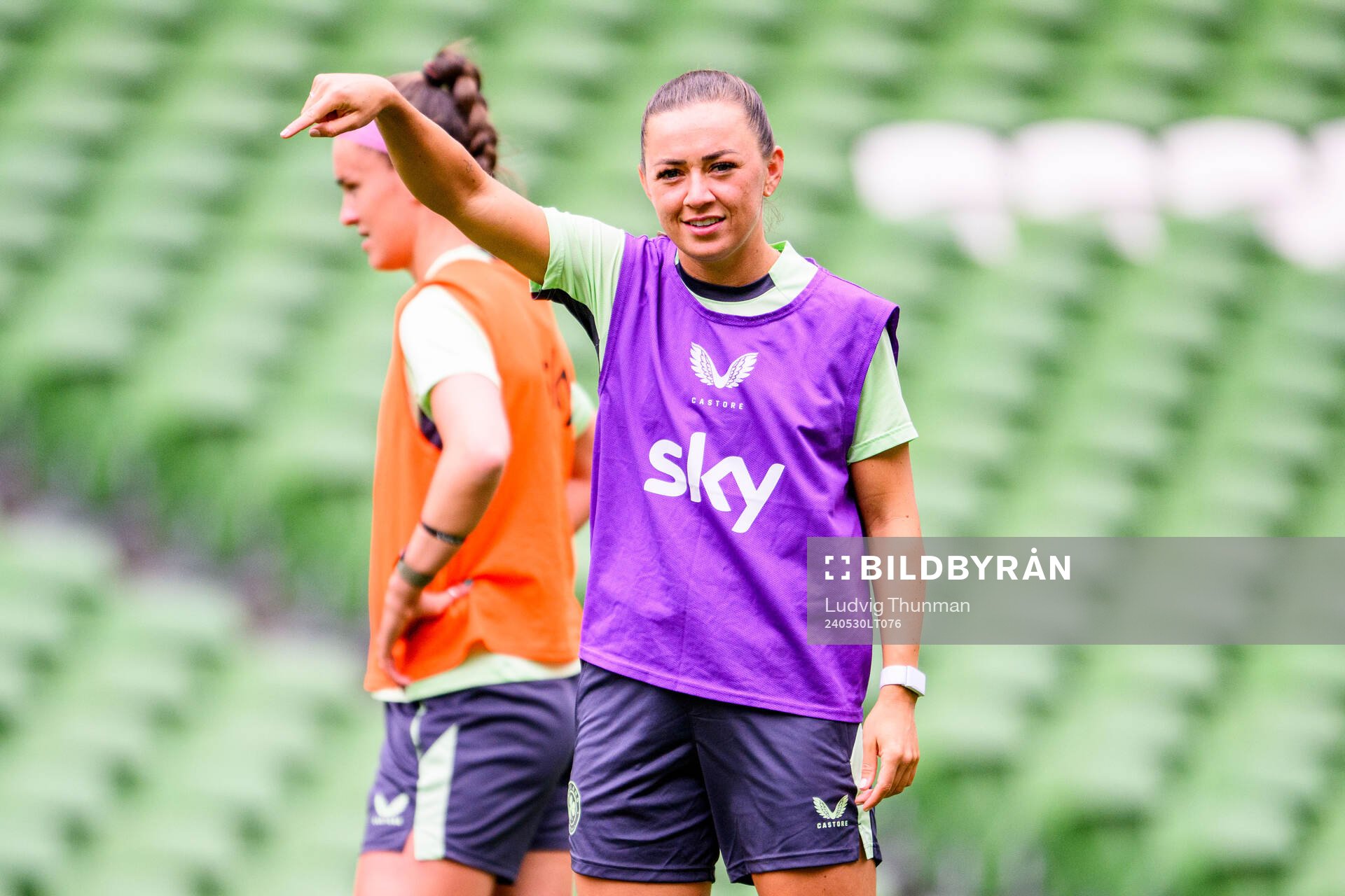 Katie McCabe of Ireland at a training session on May 30, 2024 in Dublin. 