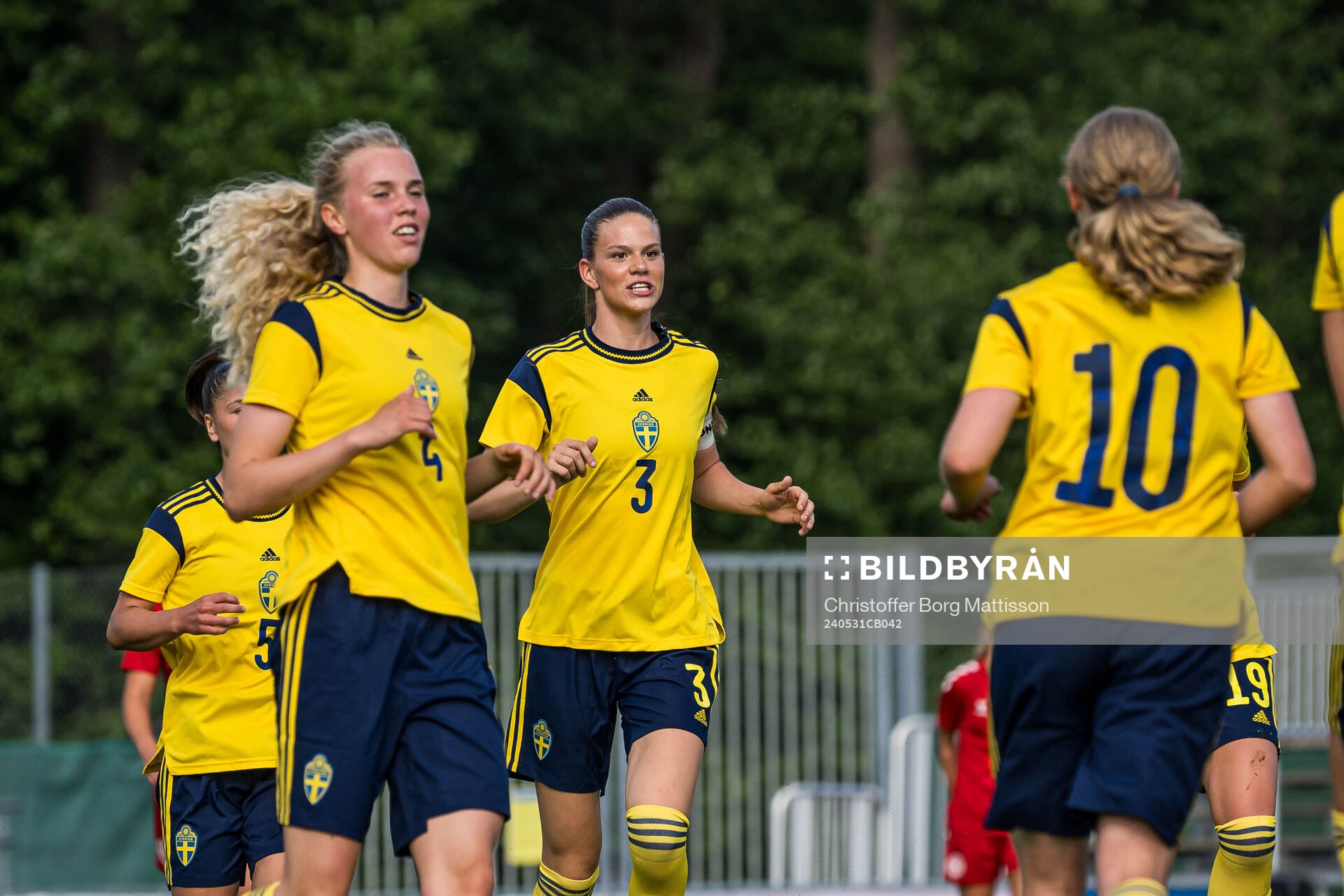 Bella Andersson of Sweden celebrates