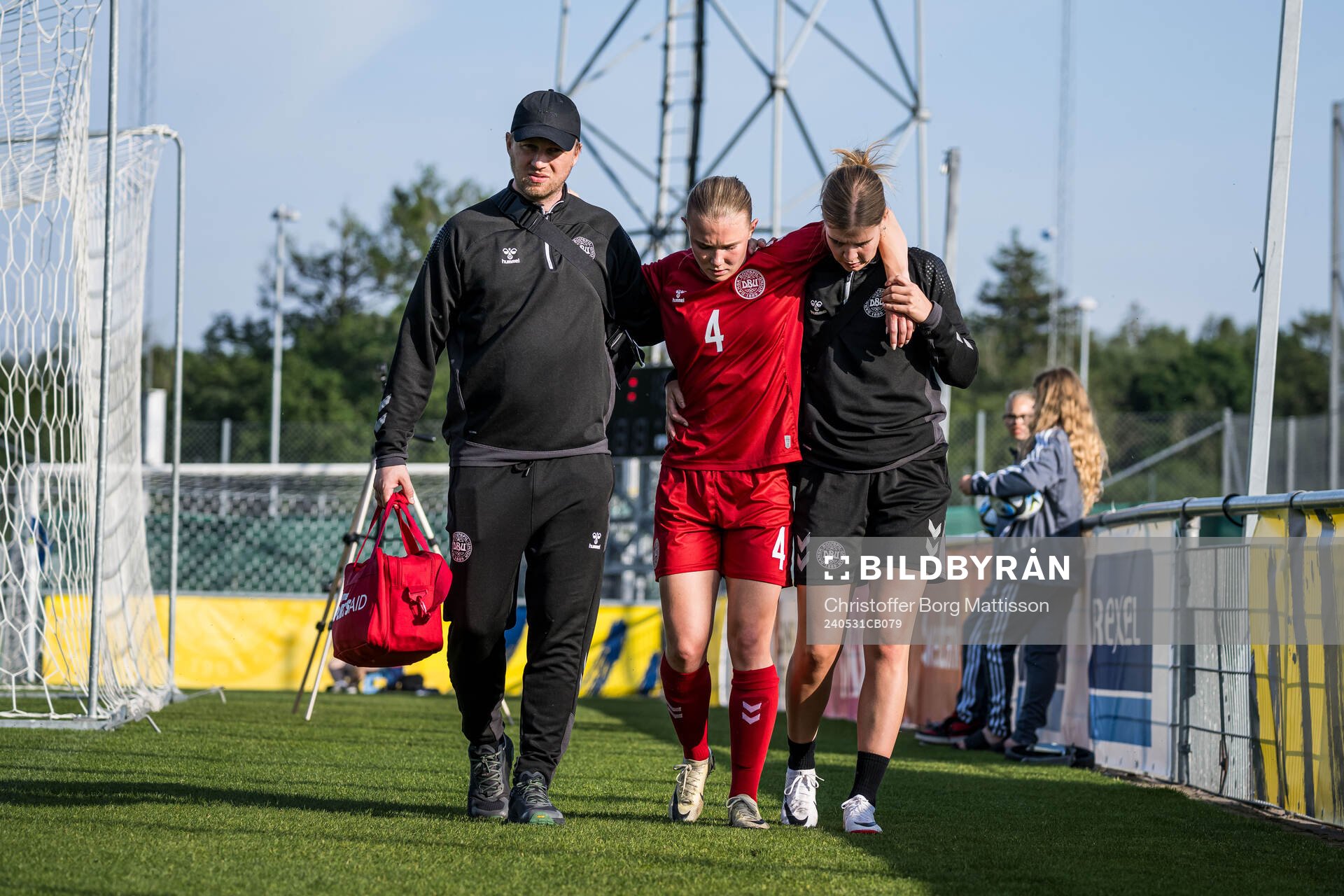 Andrea Termansen of Denmark leaves the pitch