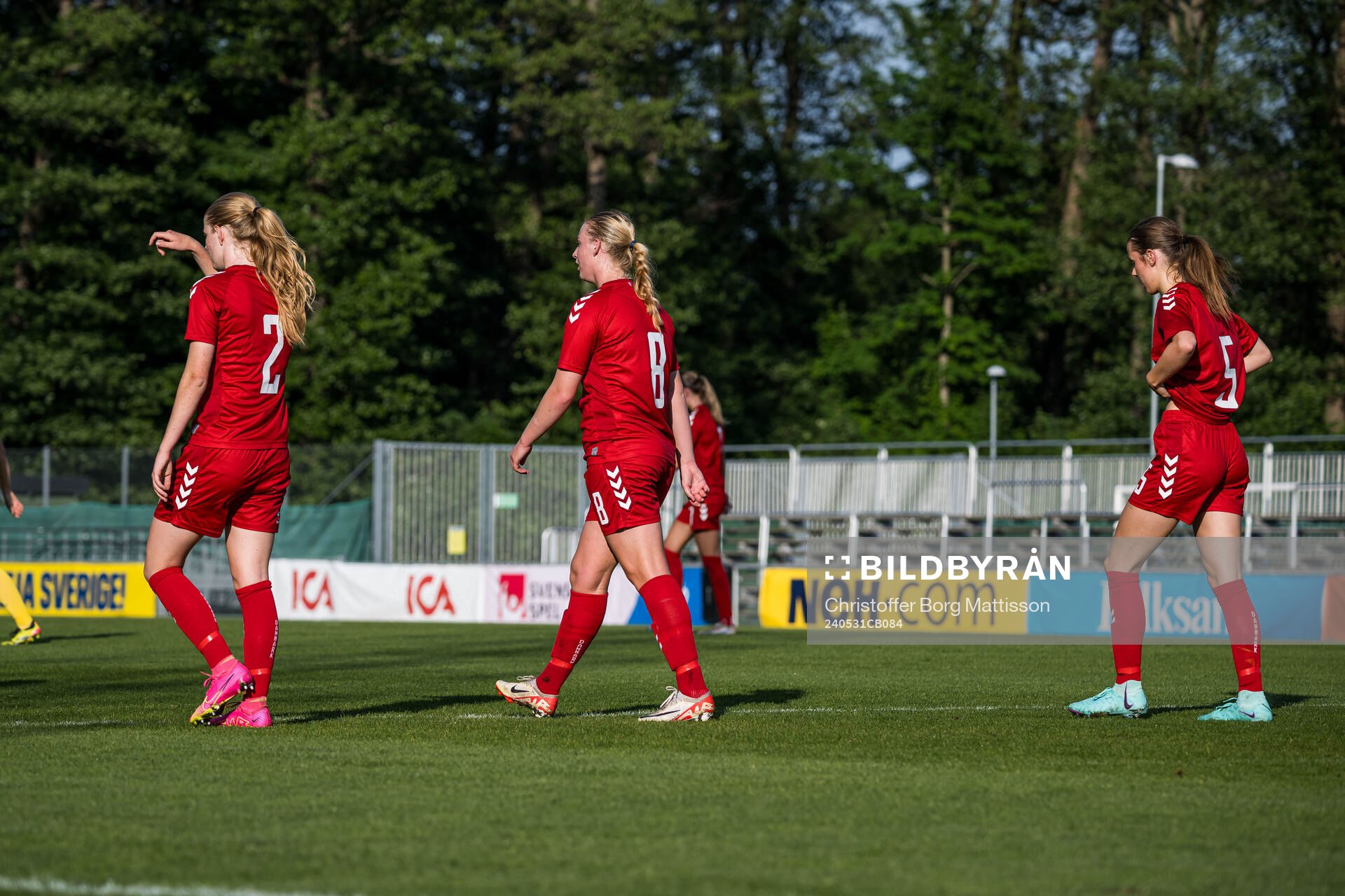 Carli Scheuer, Emilie Holt and Maya Lefeuvre of Denmark