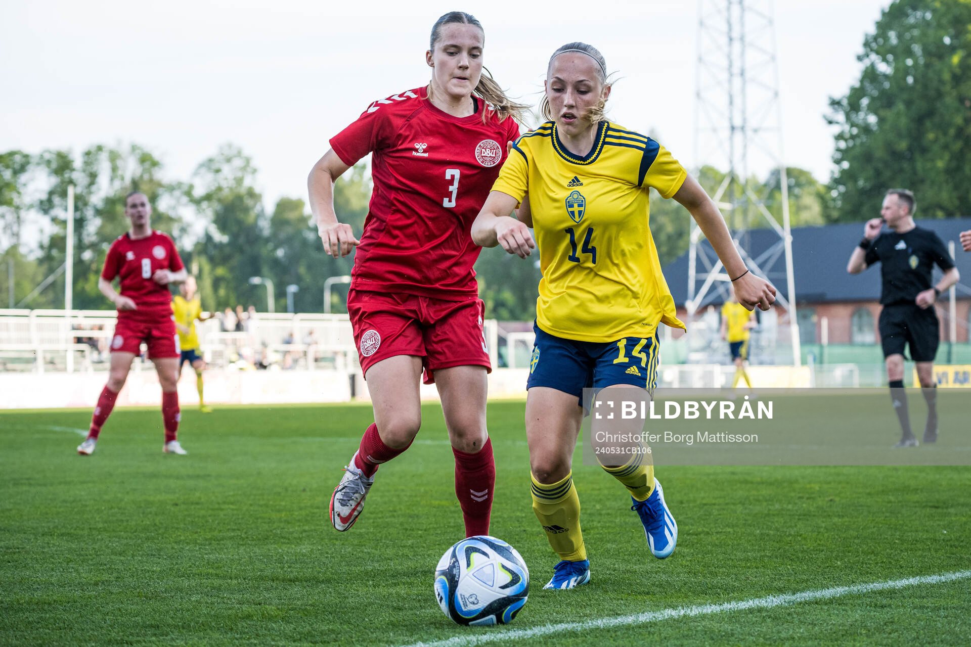Therese Vestermark of Denmark and Saga Fredgren of Sweden