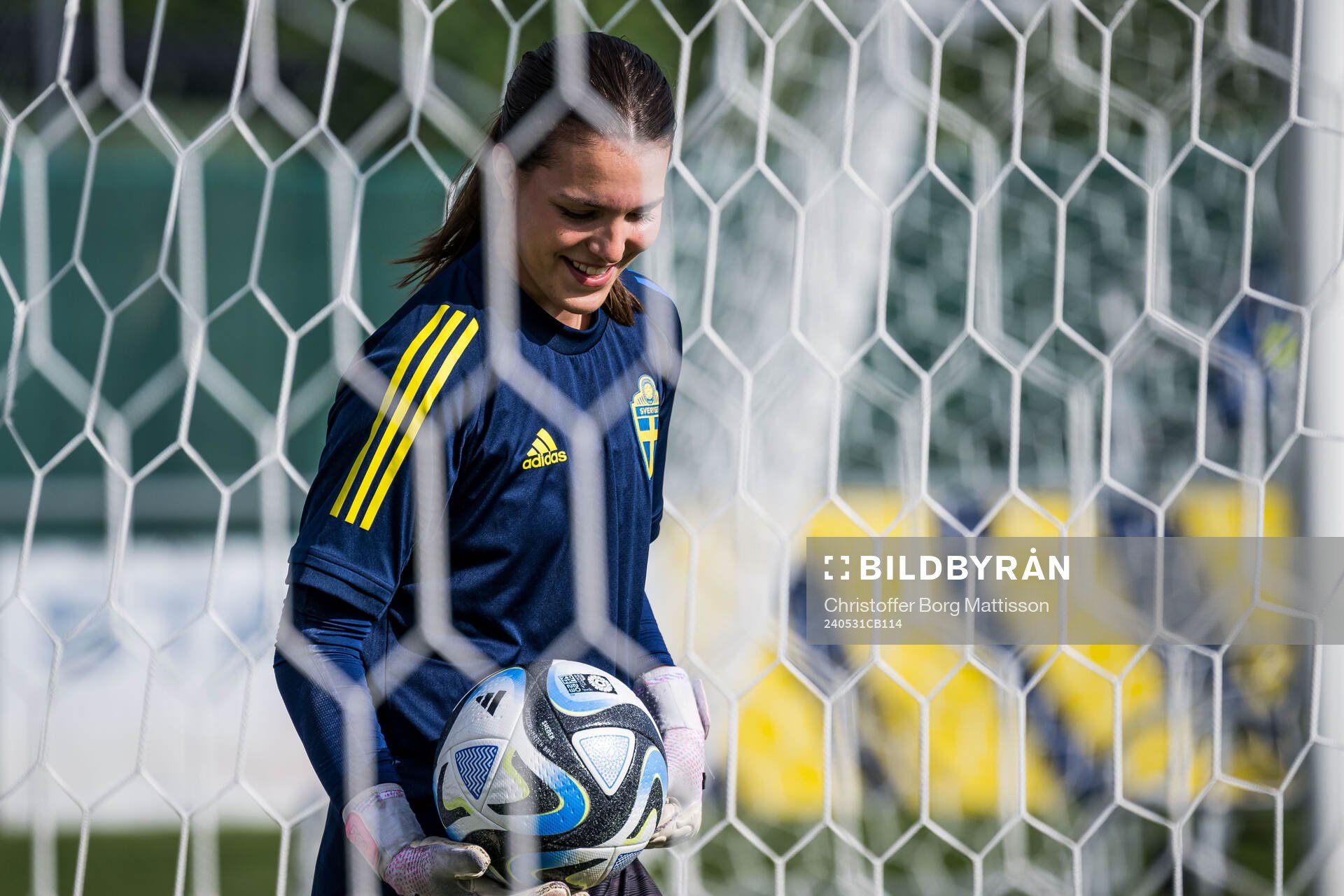 Goalkeeper Kajsa Höglund Jansson of Sweden