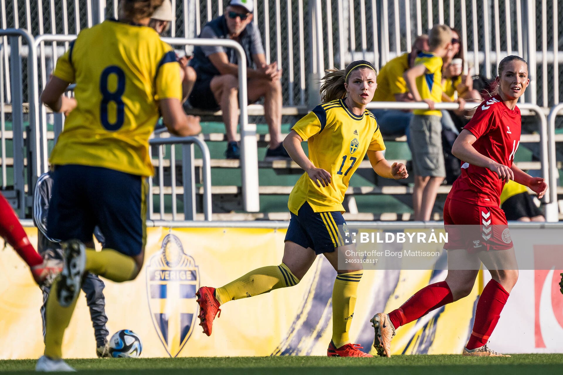 Emma Theoren of Sweden during the international friendly match between Sweden and Denmark on May 31, 2024 in Kristianstad. 