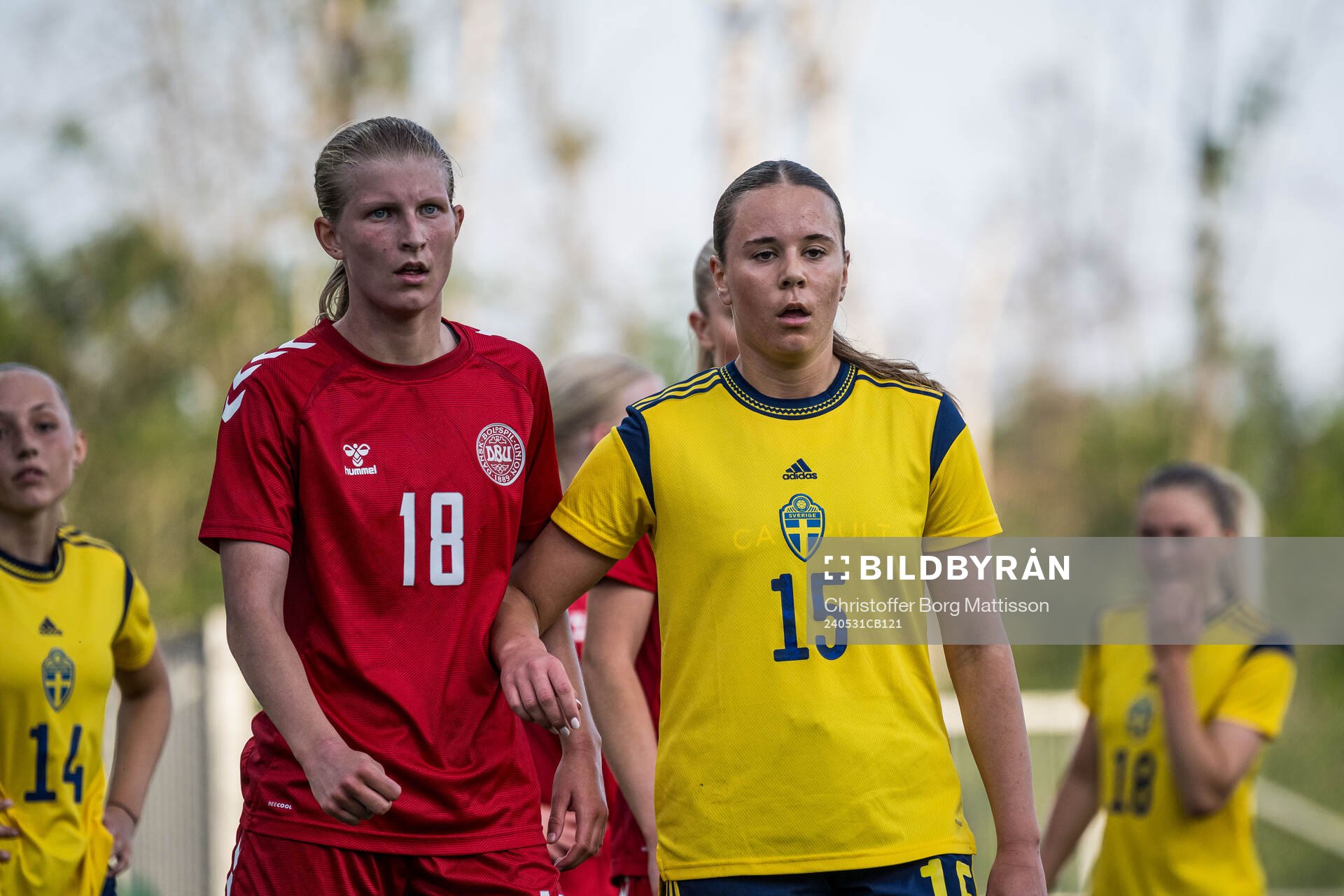 Julie Breiner of Denmark and Matilda Ekblom of Sweden
