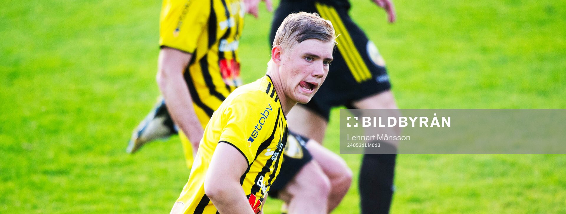 IFK Hässleholms Linus Roslund i matchen i div. 2  mellan