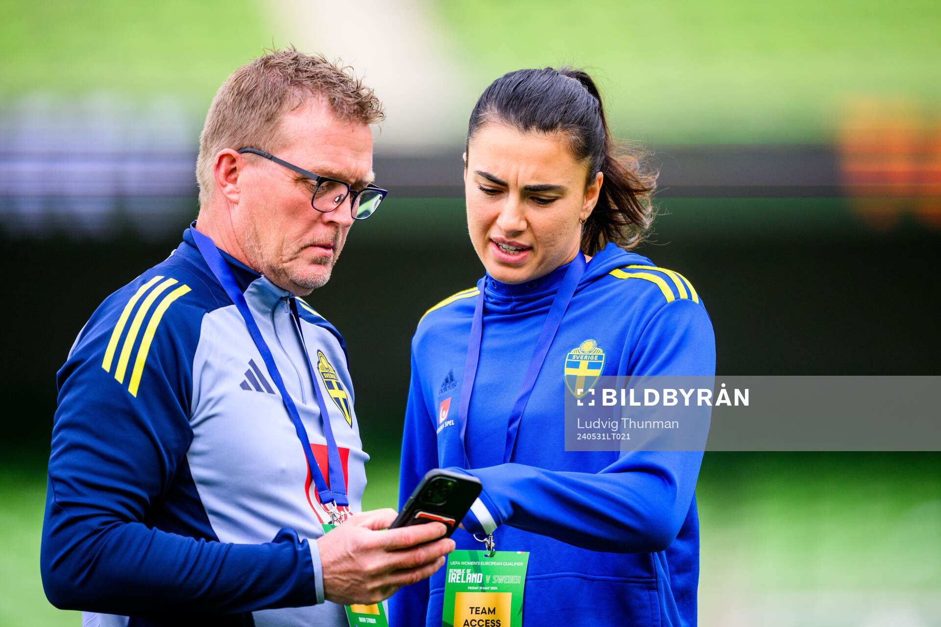 Goalkeeper coach Leif Troedsson and Goalkeeper Zecira