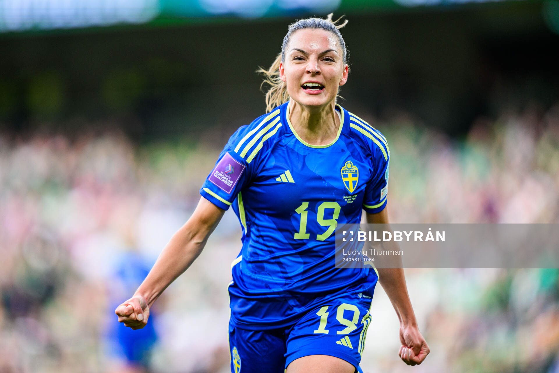 Johanna Rytting Kaneryd of Sweden celebrates