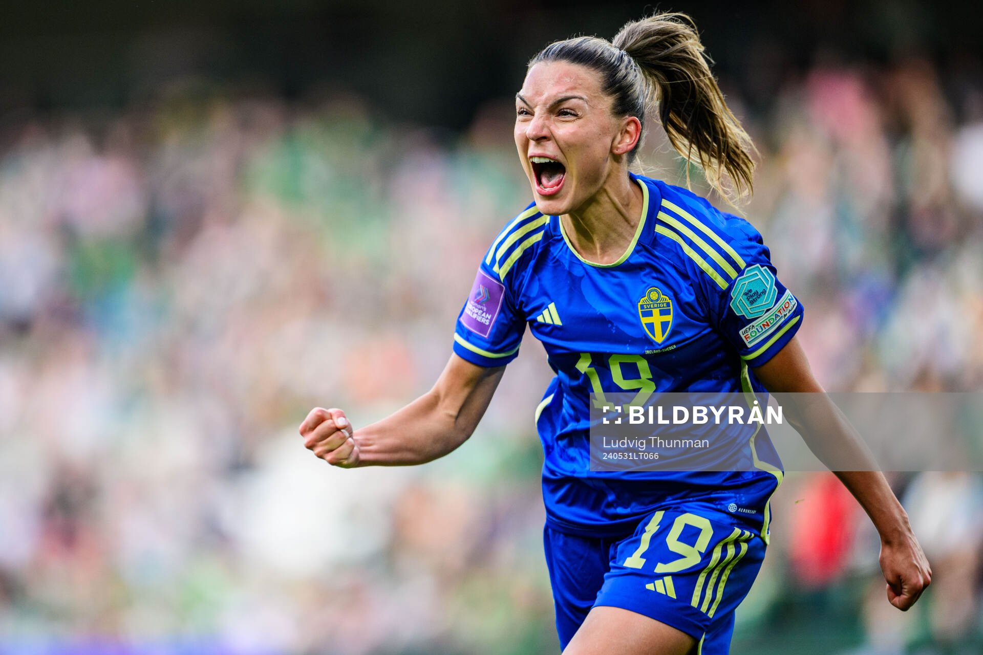 Johanna Rytting Kaneryd of Sweden celebrates