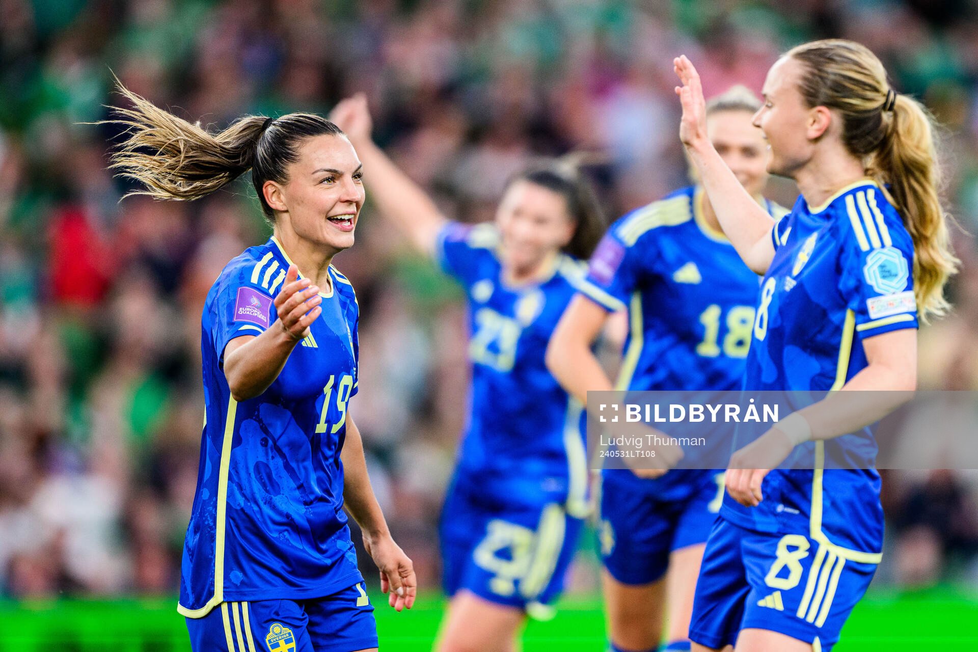 Johanna Rytting Kaneryd of Sweden celebrates with Matilda