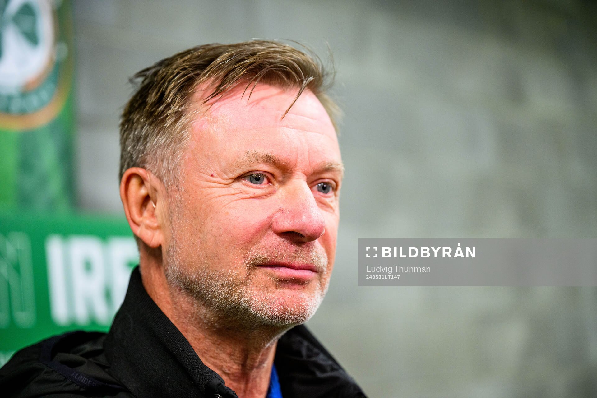 Head coach Peter Gerhardsson of Sweden is interviewed by