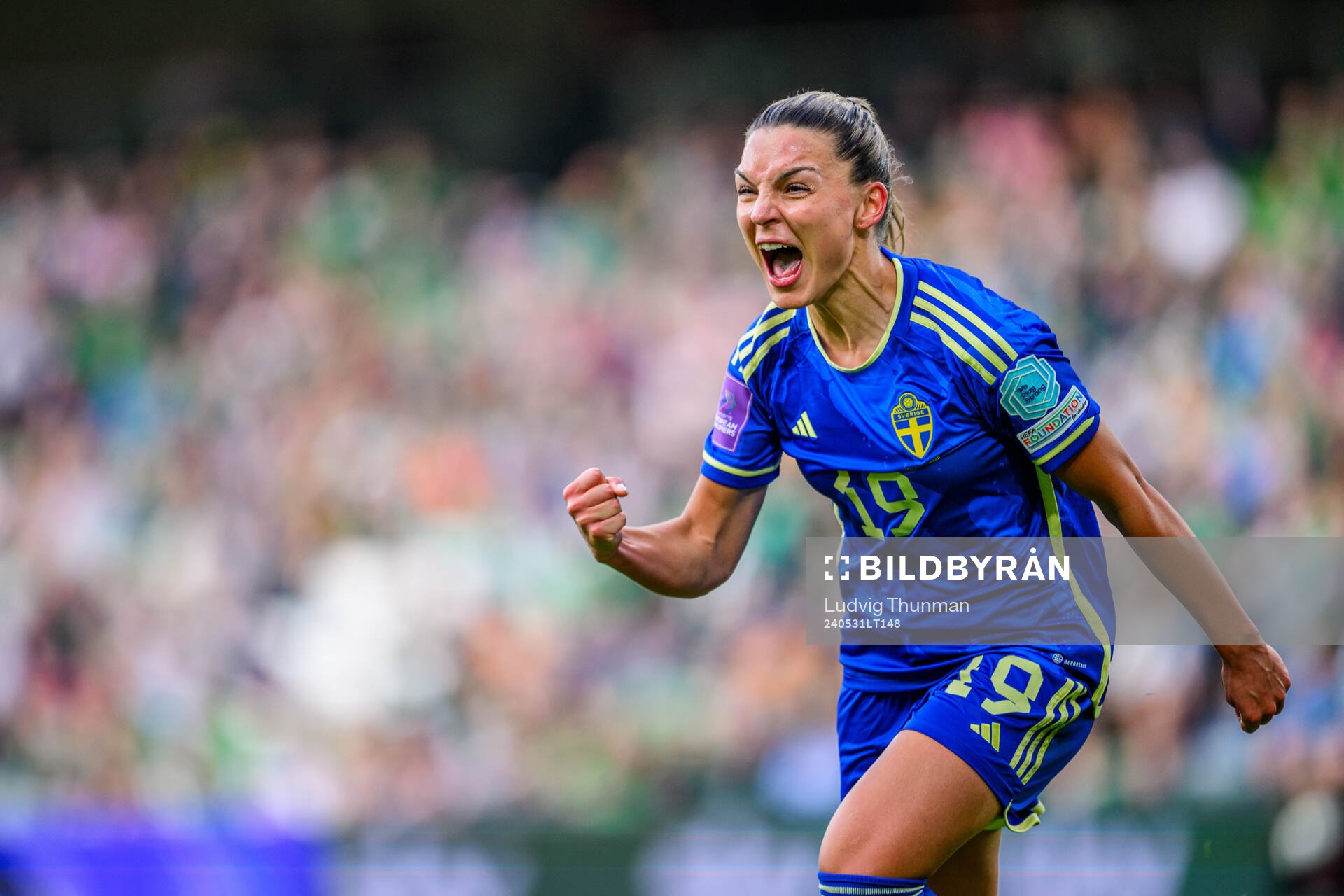 Johanna Rytting Kaneryd of Sweden celebrates