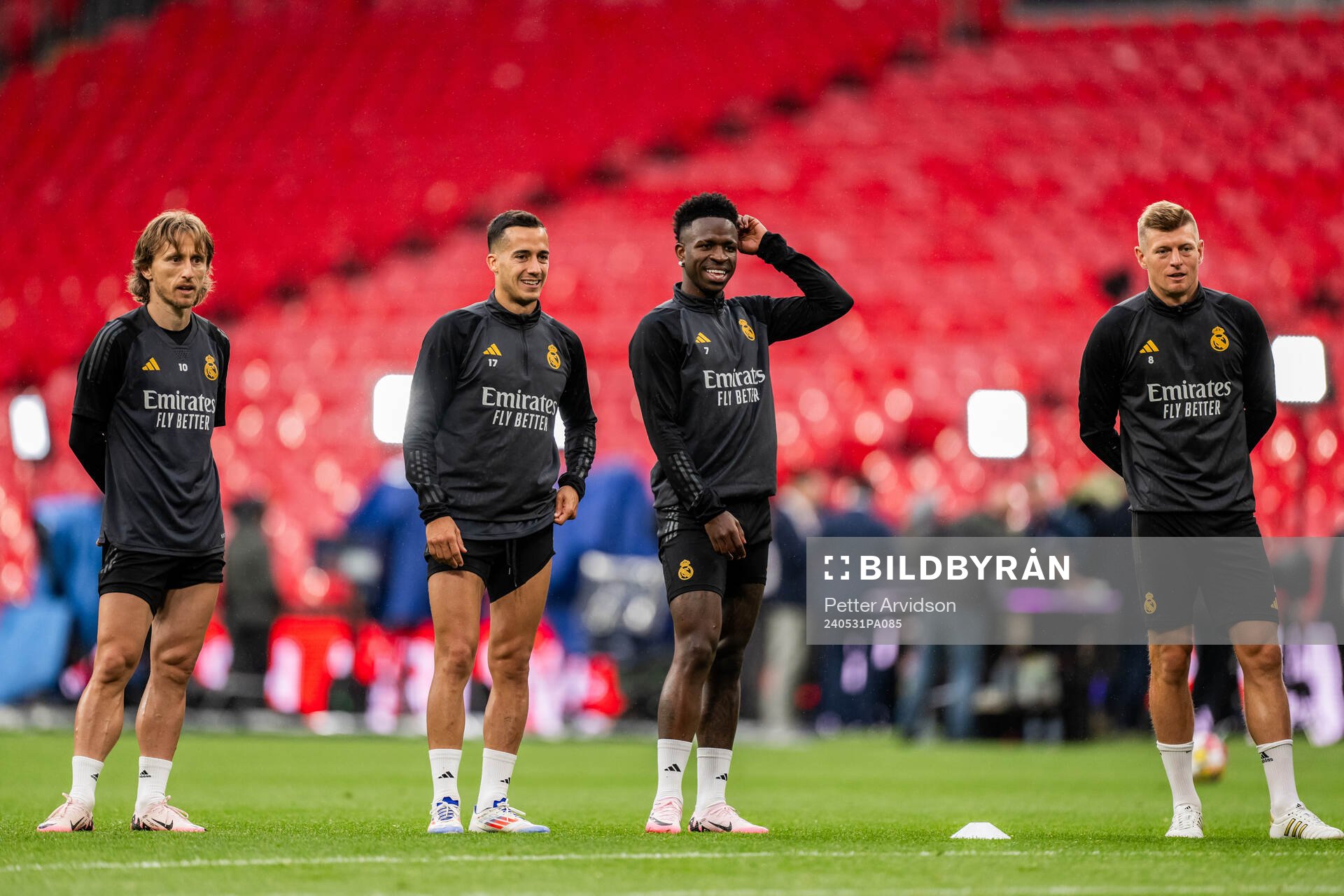 Luka Modric, Lucas Vazquez, Vinicius Junior and Toni Kroos