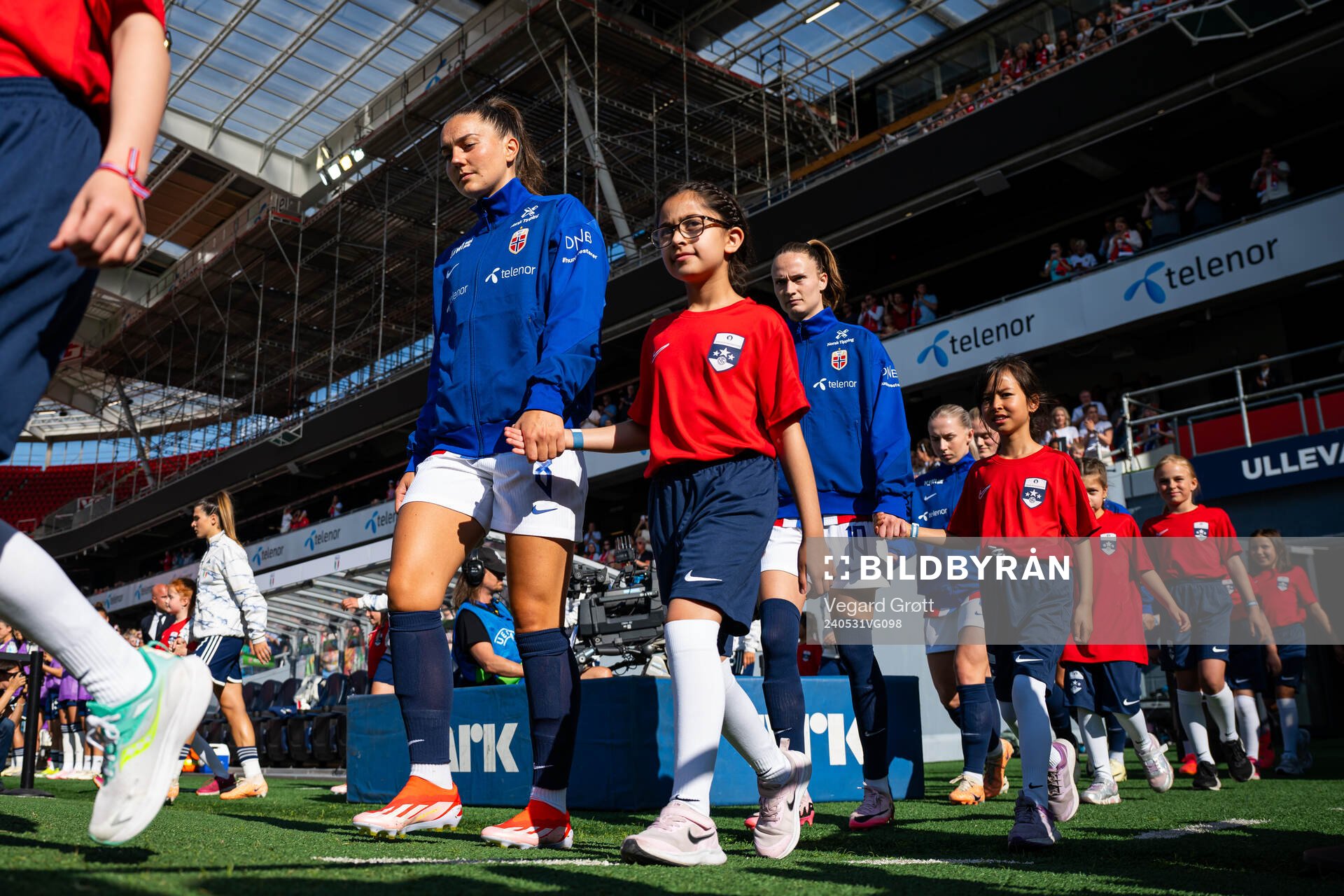 Vilde Bøe Risa of Norway enters the pitch