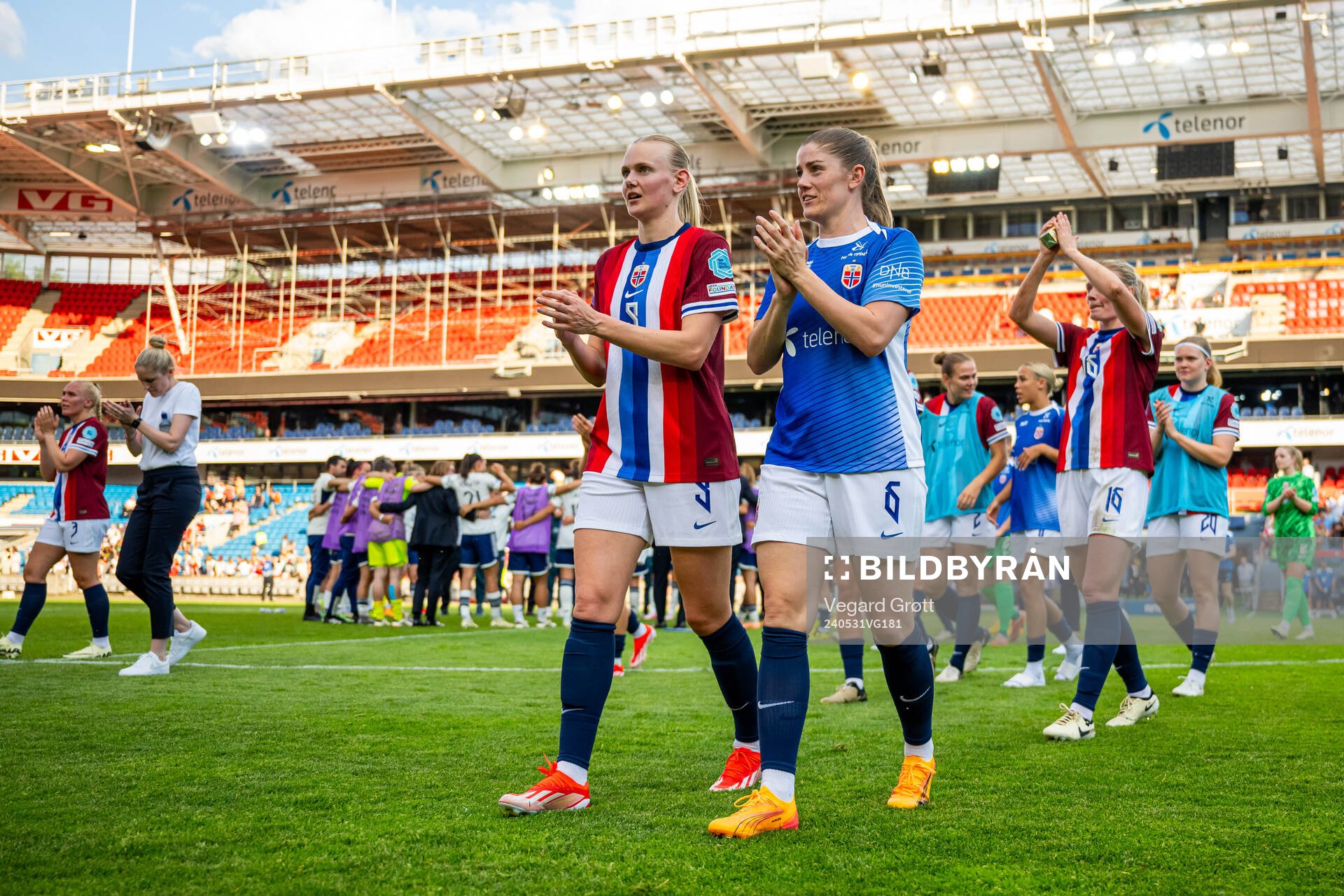 Karina Sævik and Maren Mjelde of Norway