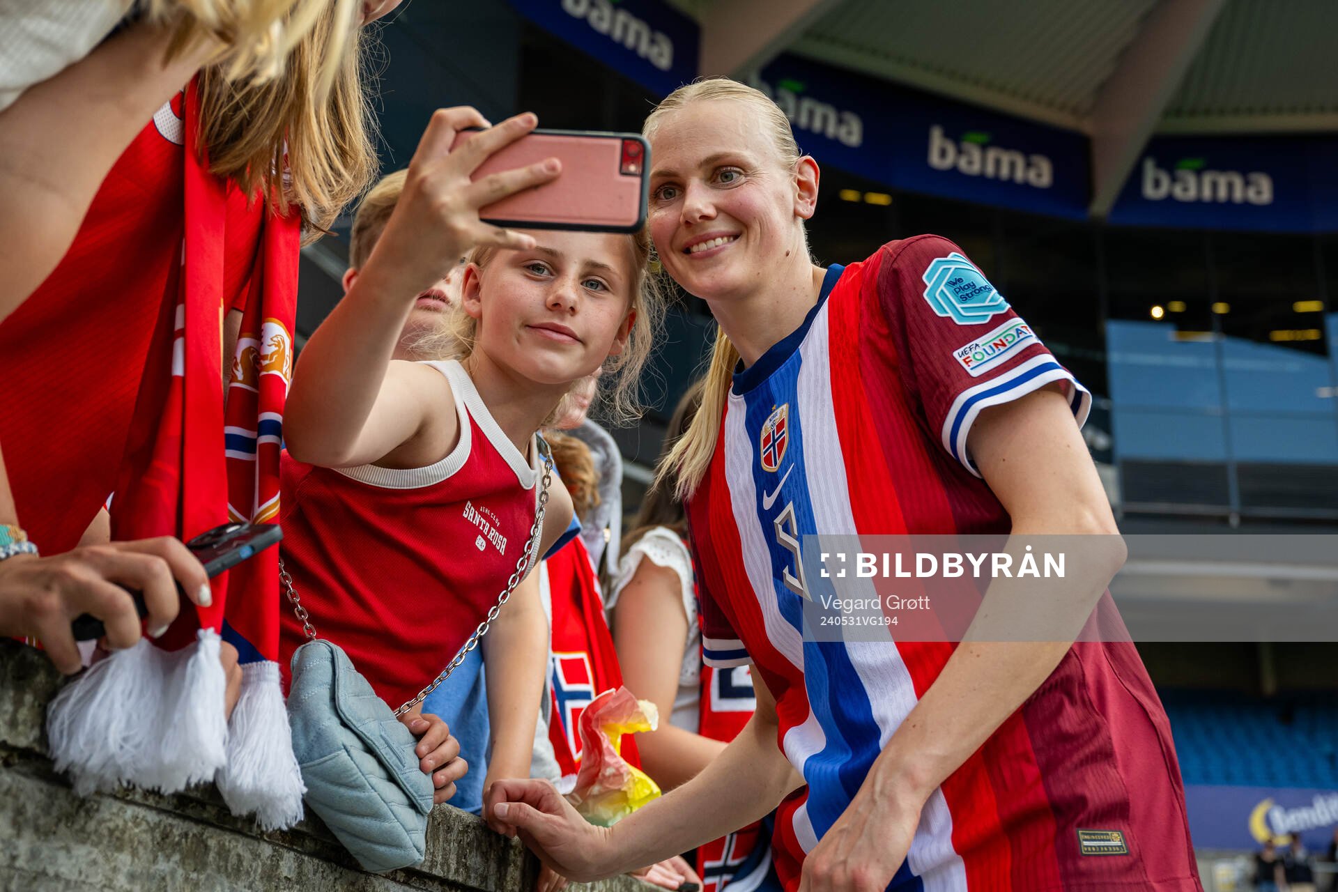 Karina Sævik of Norway after the UEFA Women's Euro Qualifier football match between Norway and Italy on May 31, 2024 in Oslo. 