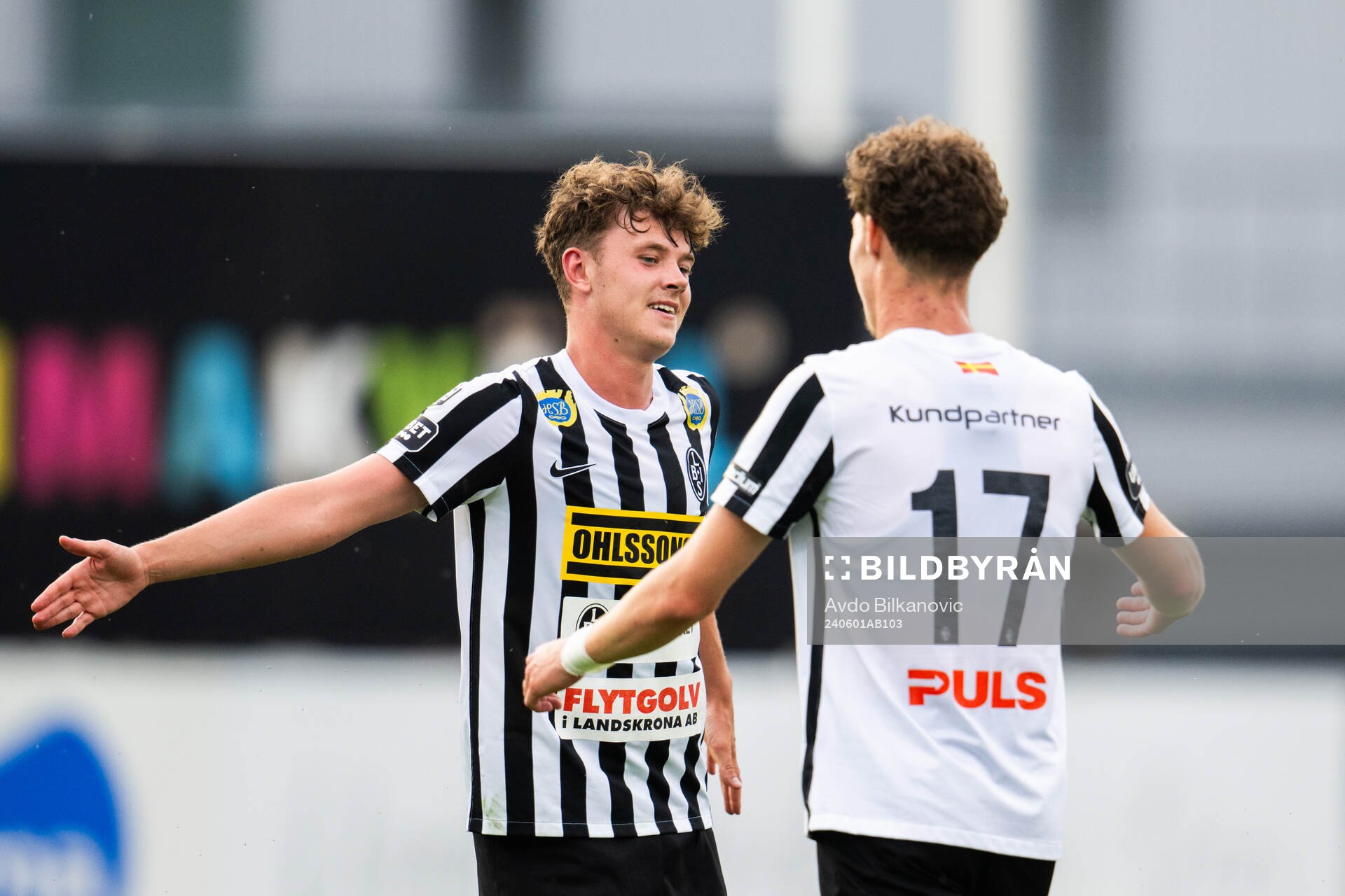 Landskronas Max Nilsson och Samuel Burakowsky jublar