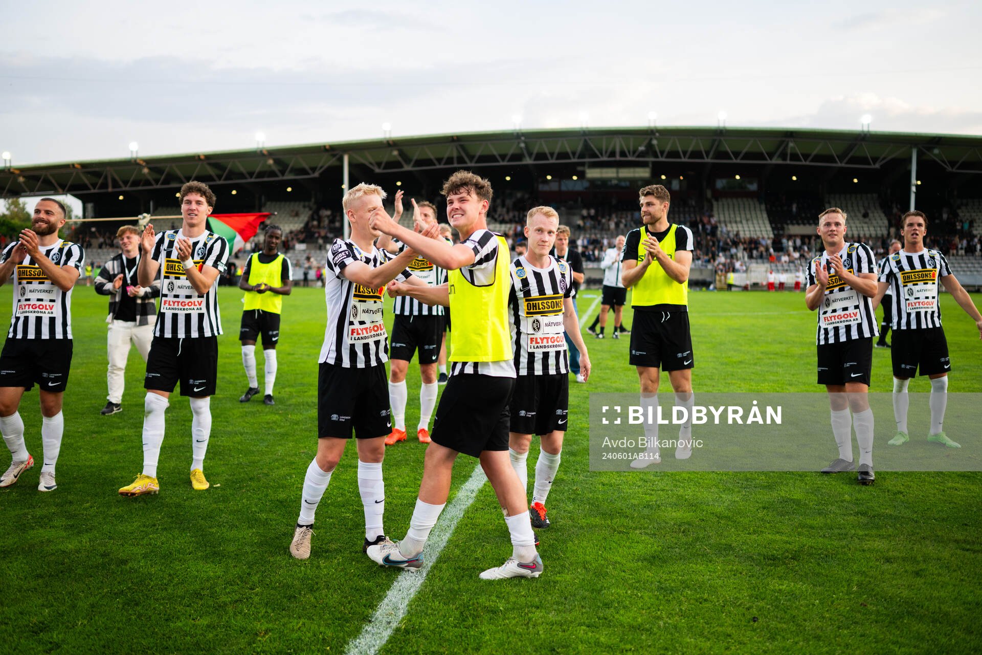 under fotbollsmatchen i Superettan mellan Landskrona och