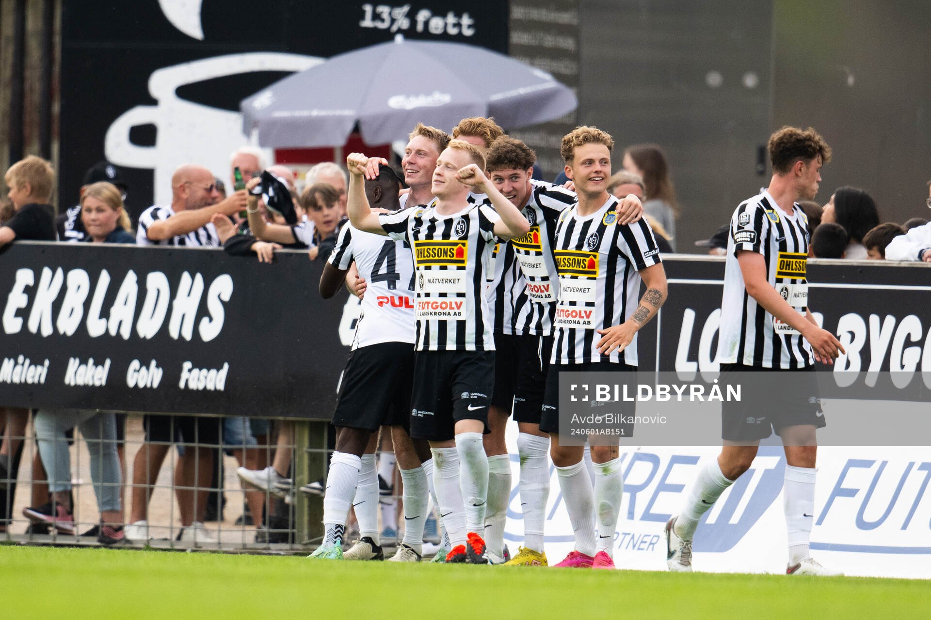 Landskronas spelare jublar
