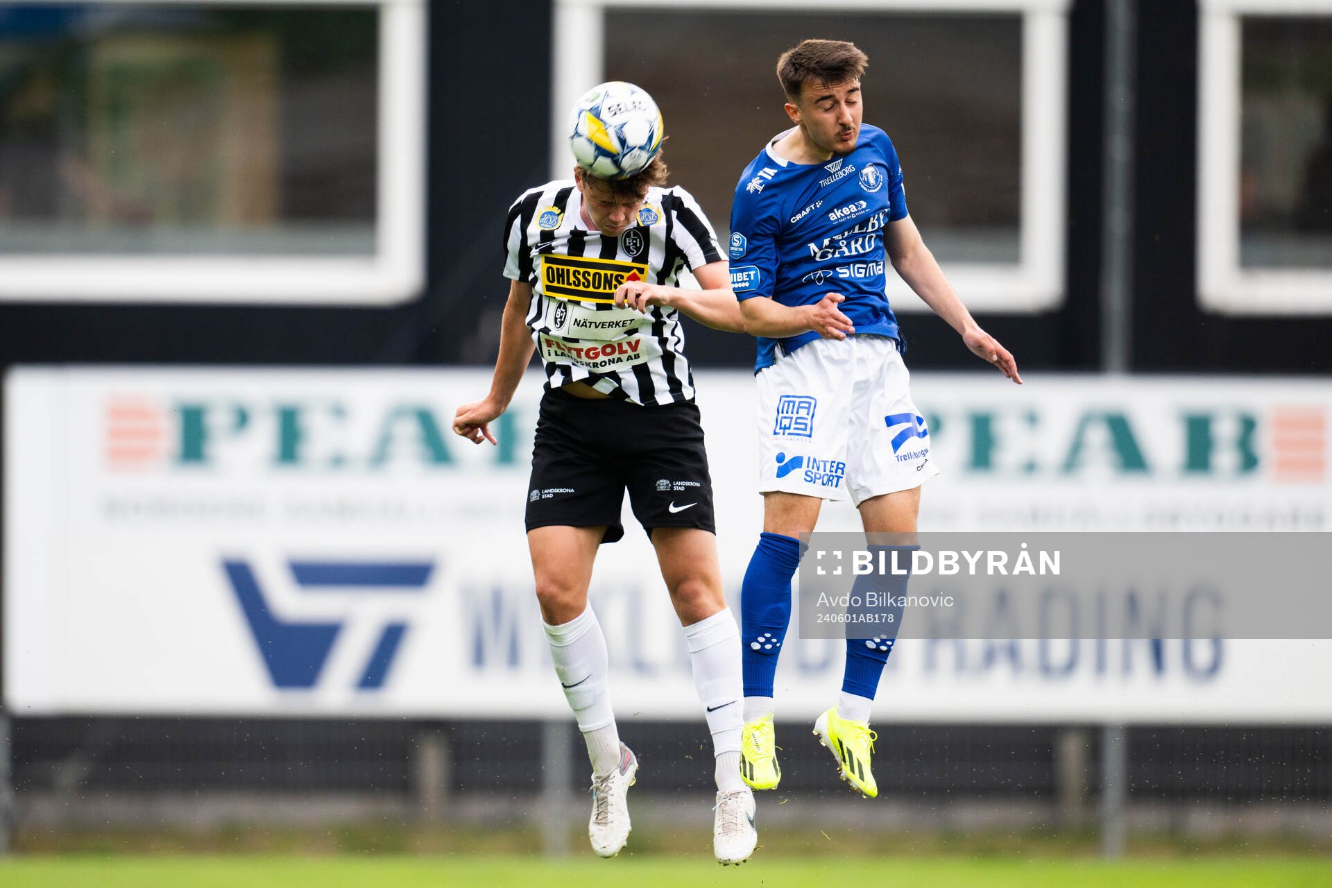 Landskronas Max Nilsson och Trelleborgs Armin Culum  i