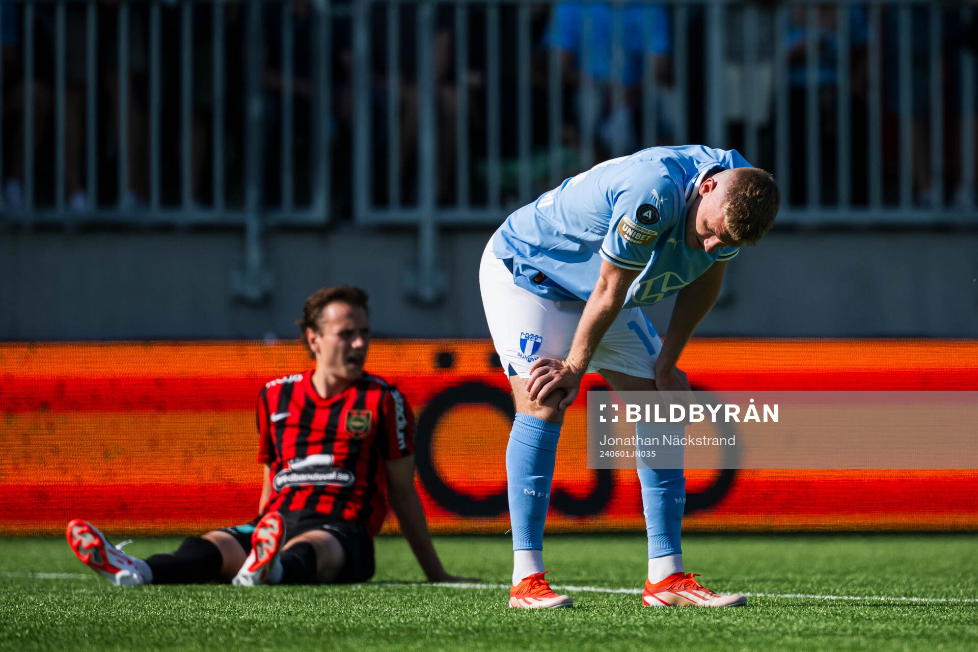 Malmö FFs Sebastian Jörgensen deppar