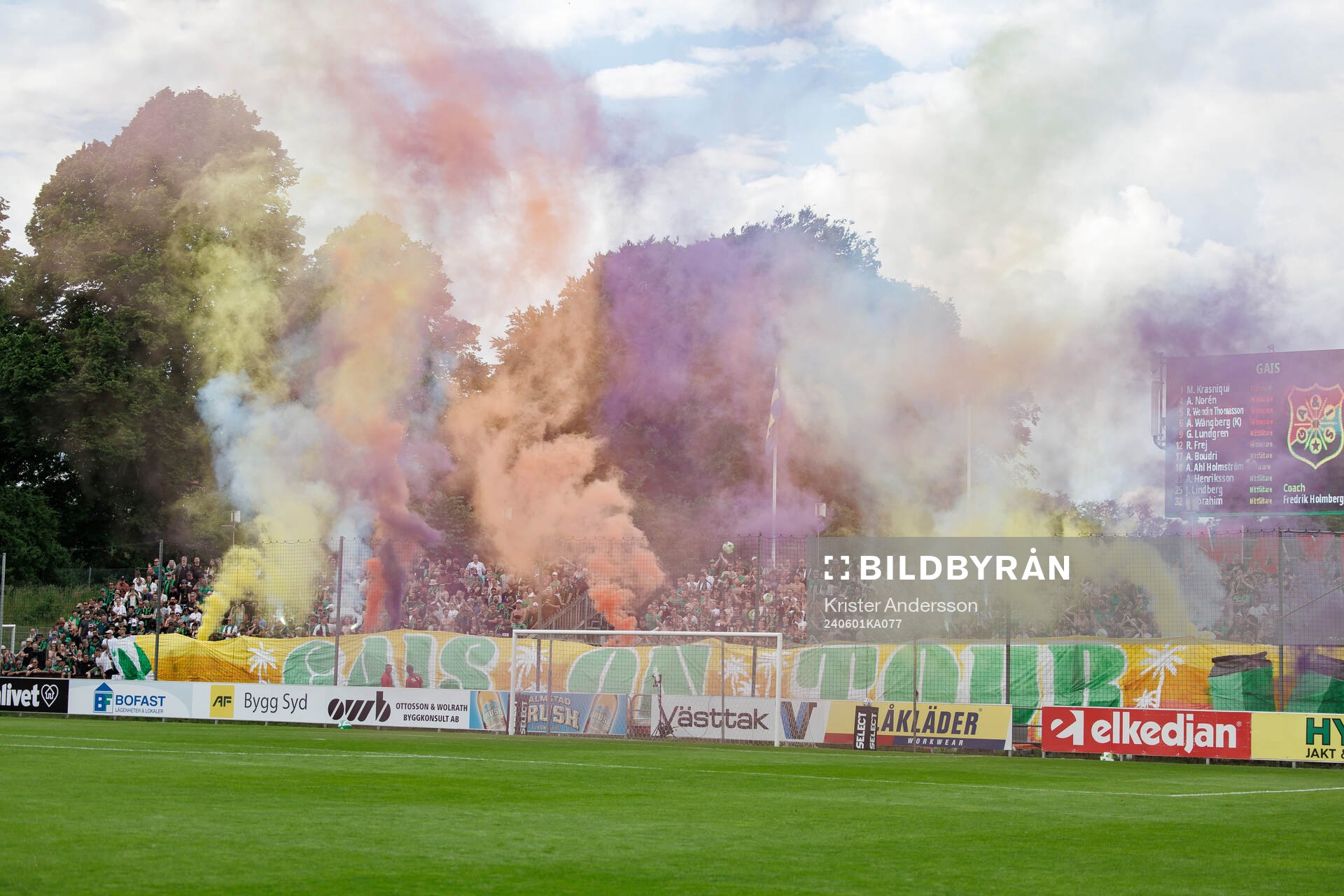 GAIS supportrar med tifo
