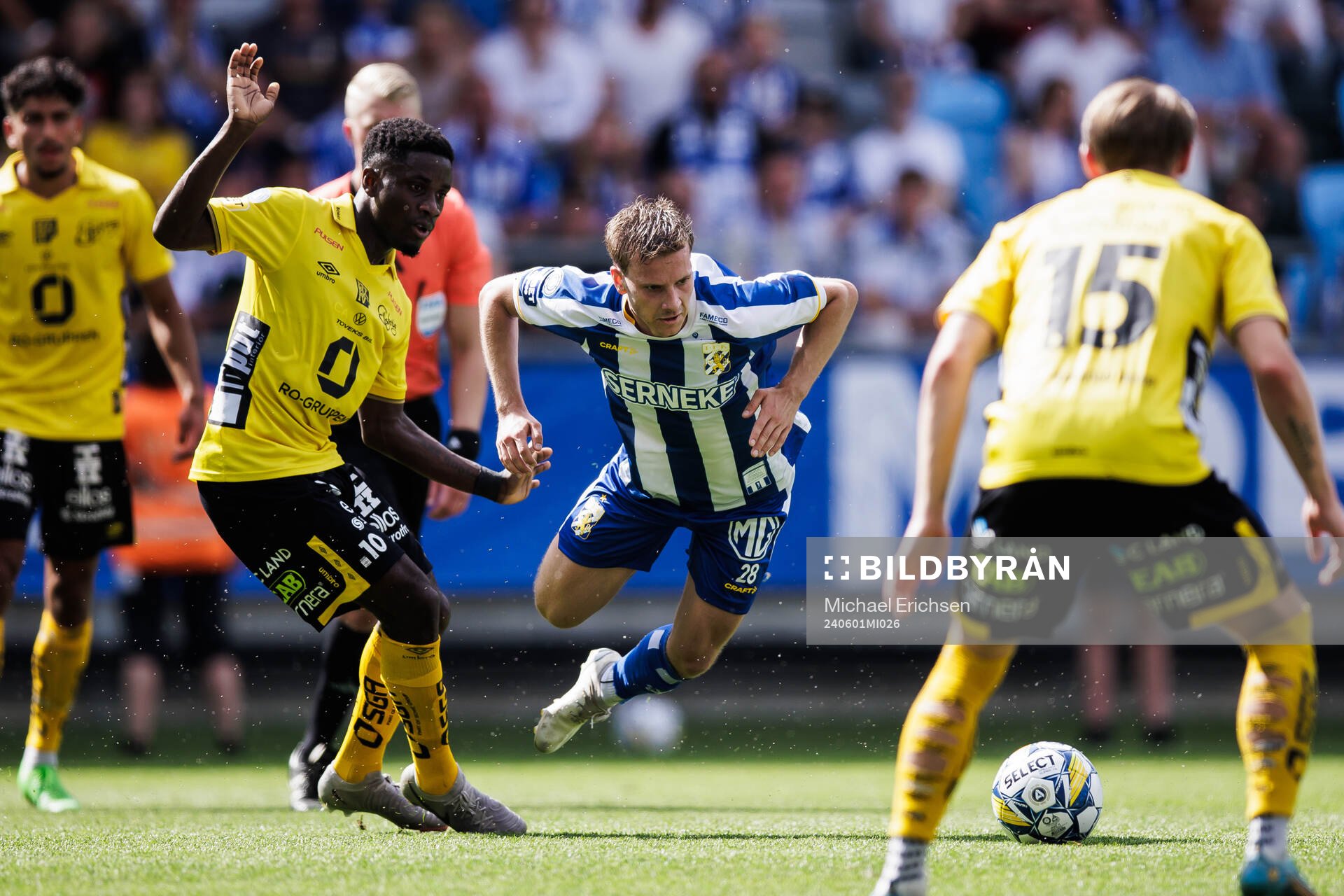 Elfsborgs Michael Baidoo och IFK Göteborgs Lucas Kåhed