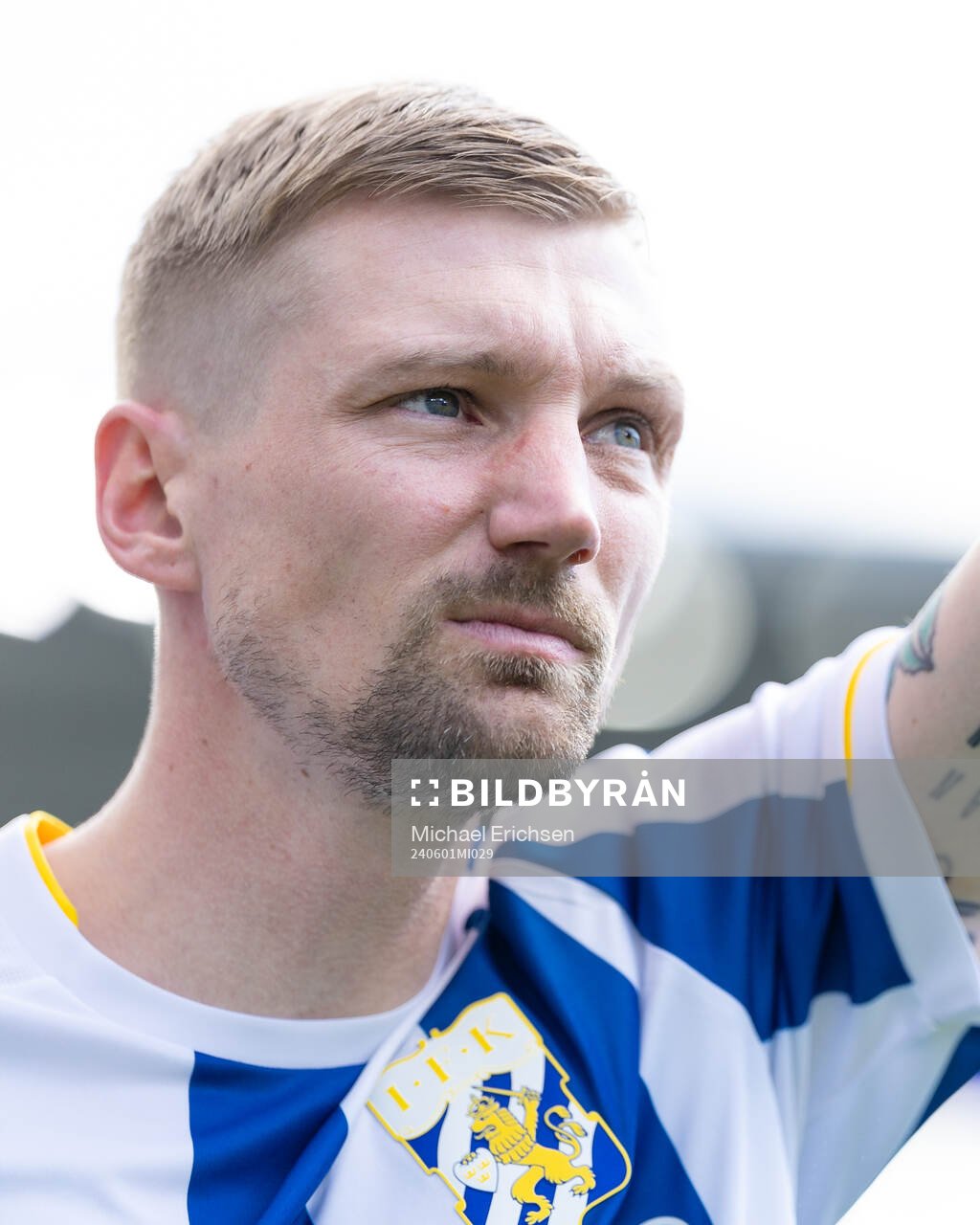 IFK Göteborgs Sebastian Eriksson innan fotbollsmatchen i