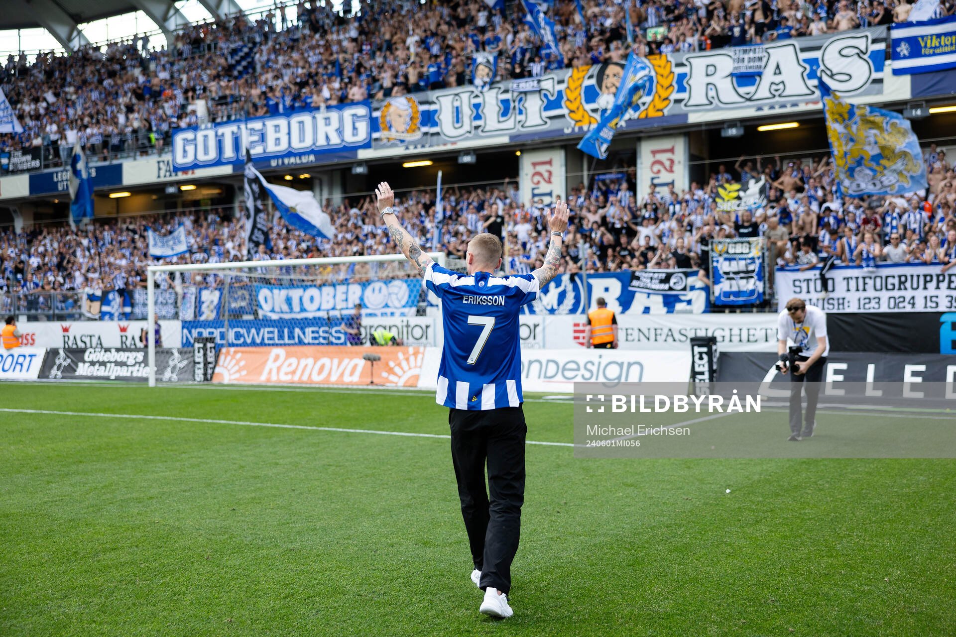 IFK Göteborgs Sebastian Eriksson hyllas av publiken