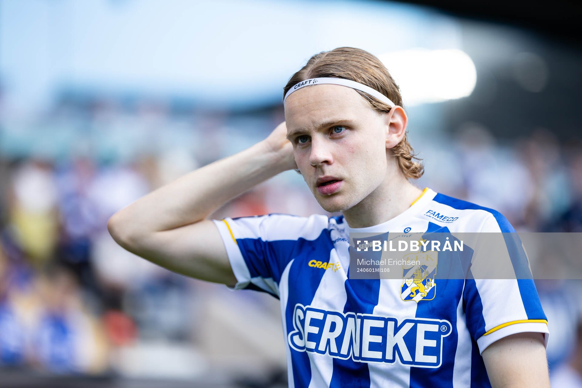 IFK Göteborgs Oscar Pettersson innan fotbollsmatchen i