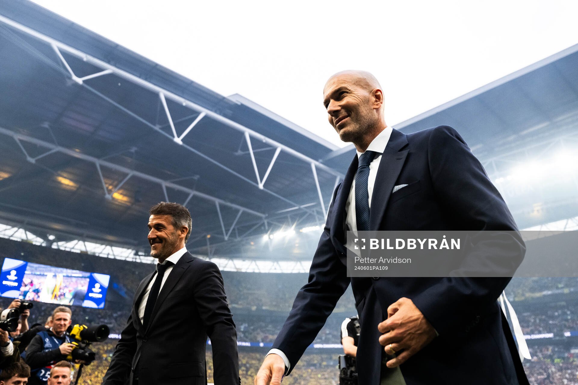 Former players Karl Heinz Riedle and Zinedine Zidane