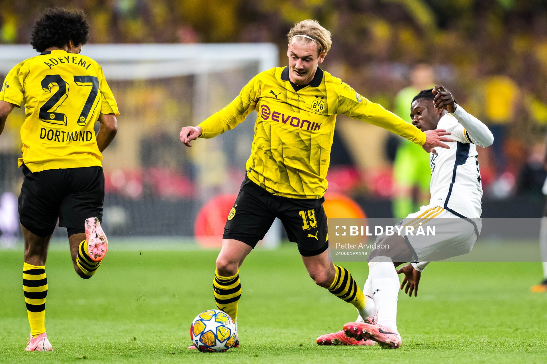 Julian Brandt of Dortmund and Eduardo Camavinga of Real