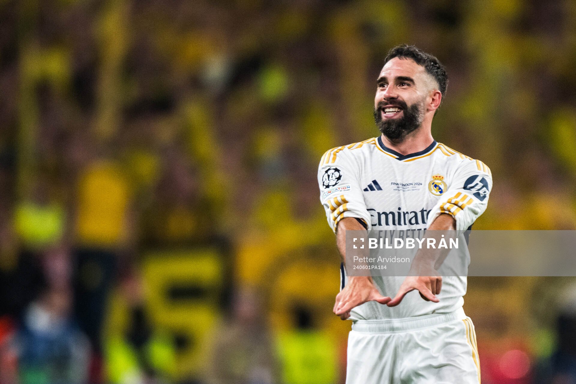 Dani Carvajal of Real Madrid celebrates