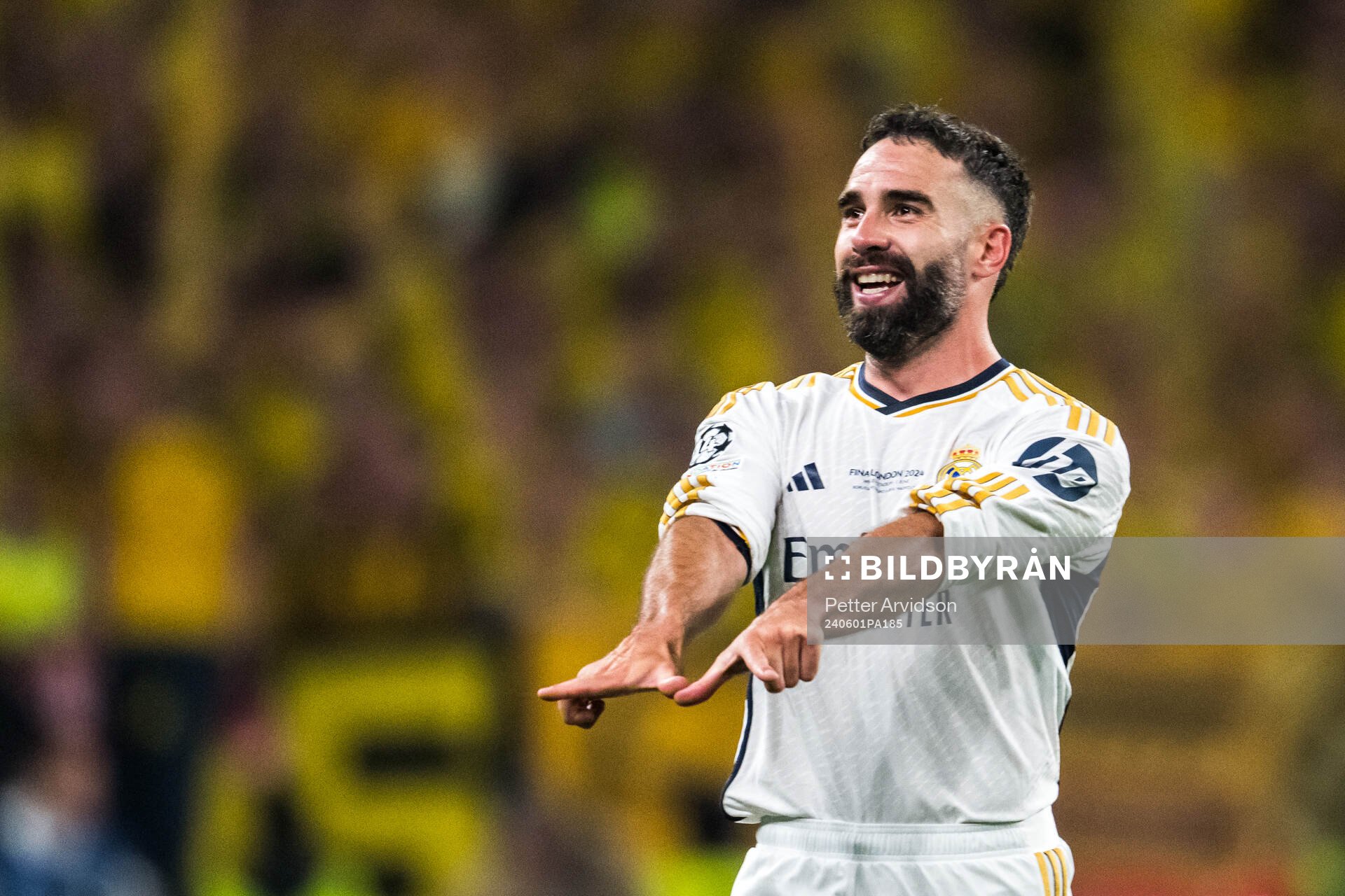 Dani Carvajal of Real Madrid celebrates