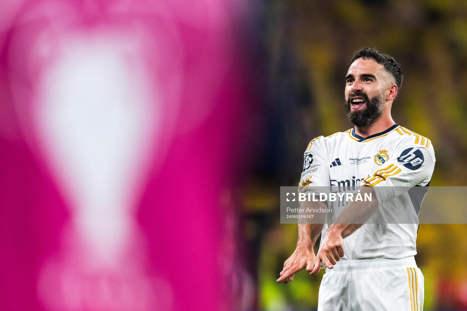 Dani Carvajal of Real Madrid celebrates
