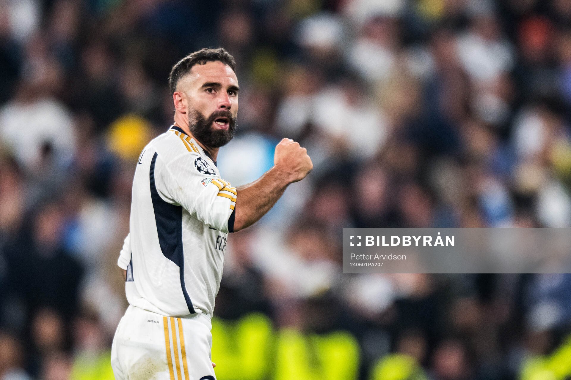 Dani Carvajal of Real Madrid celebrates