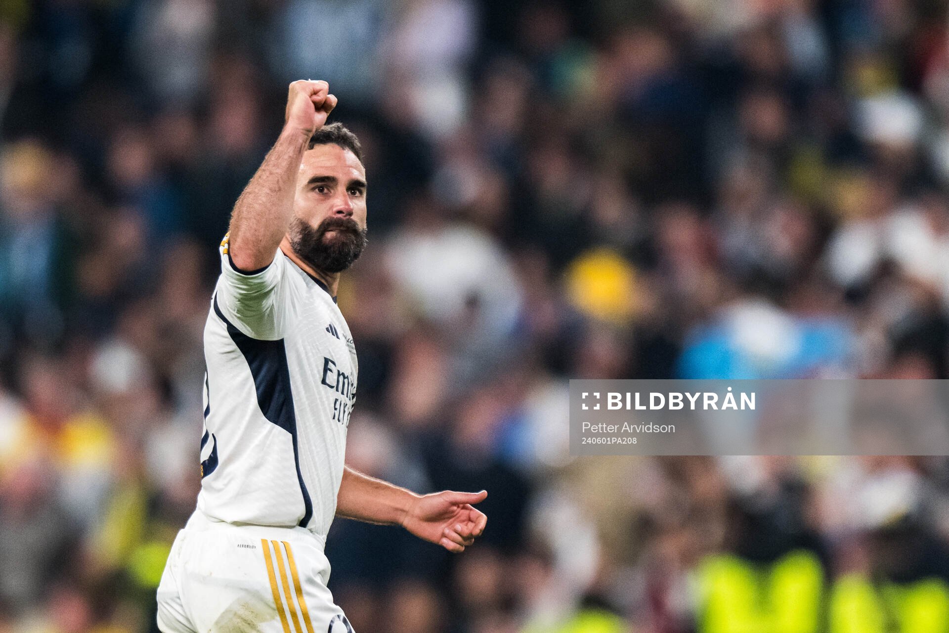 Dani Carvajal of Real Madrid celebrates
