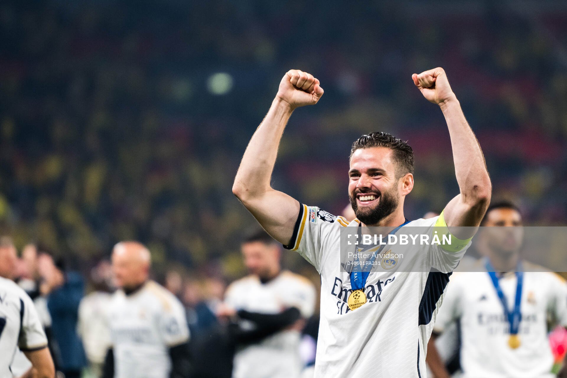 Nacho Fernandez of Real Madrid celebrates