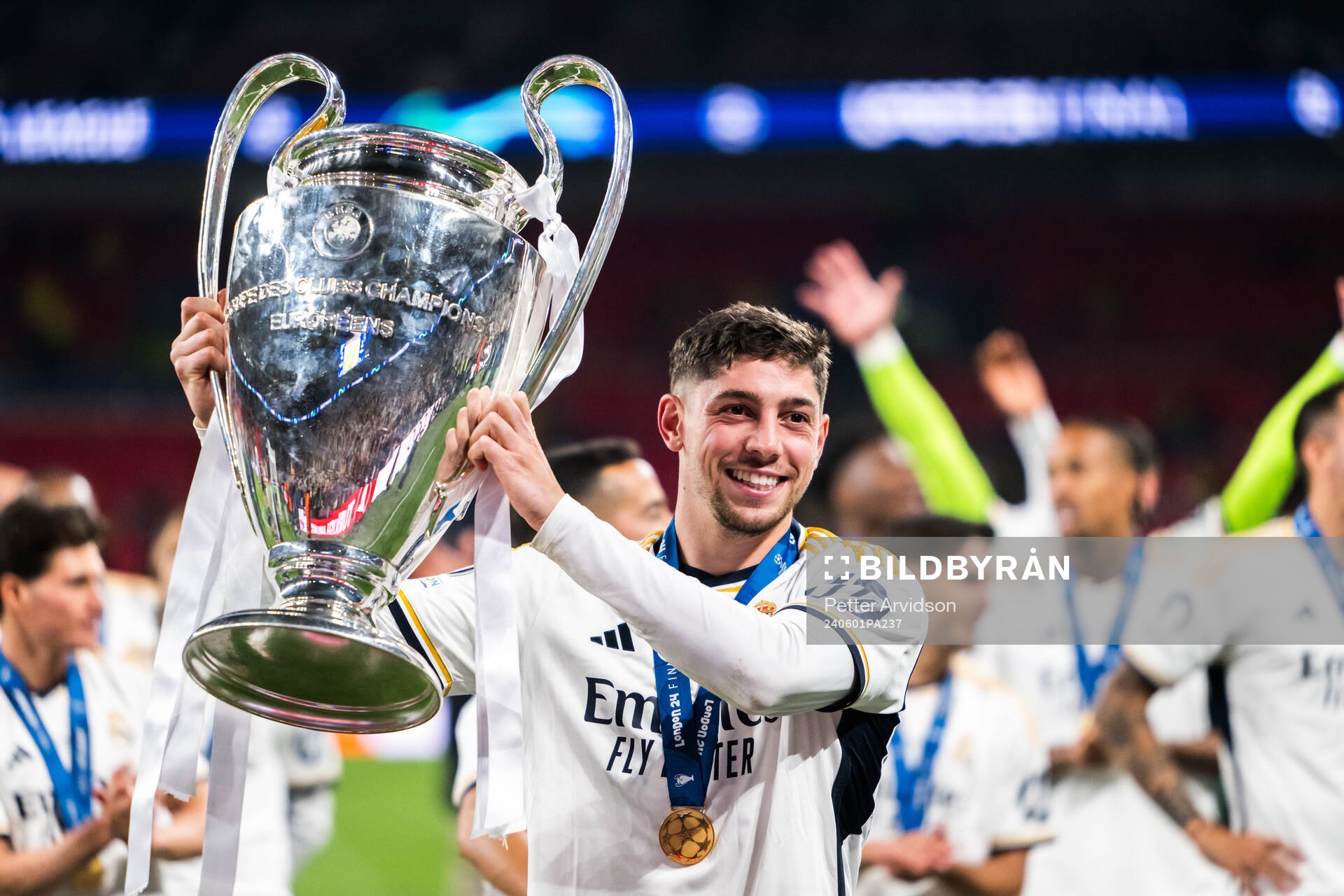 Federico Valverde of Real Madrid celebrates