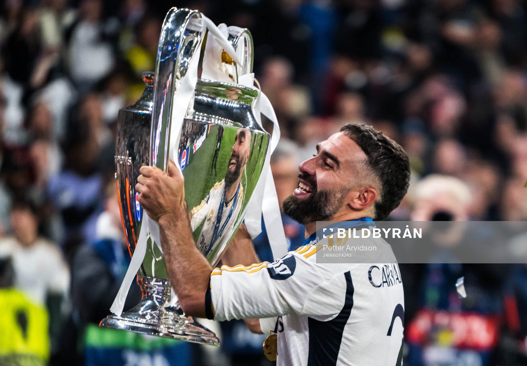 Dani Carvajal of Real Madrid celebrates