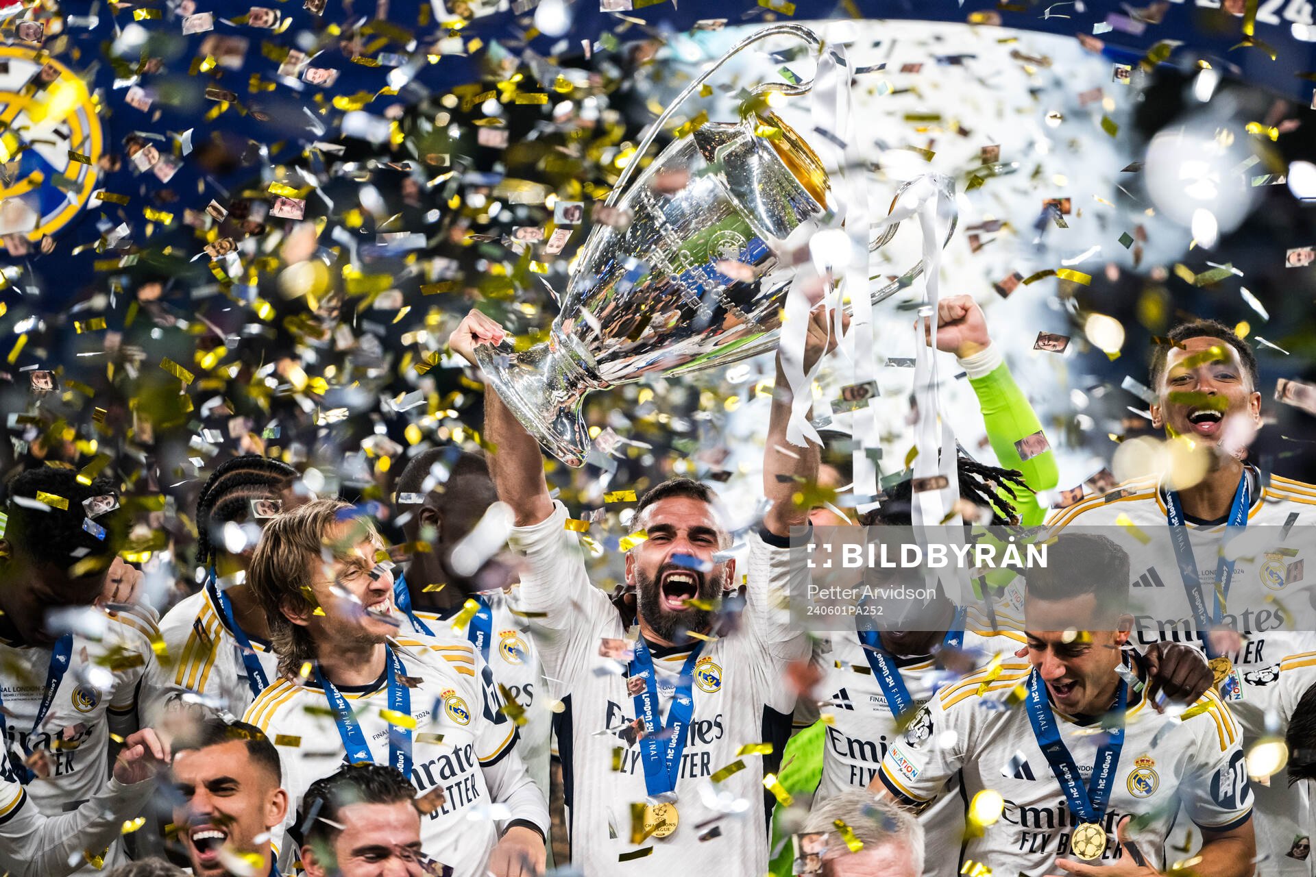 Dani Carvajal of Real Madrid celebrates