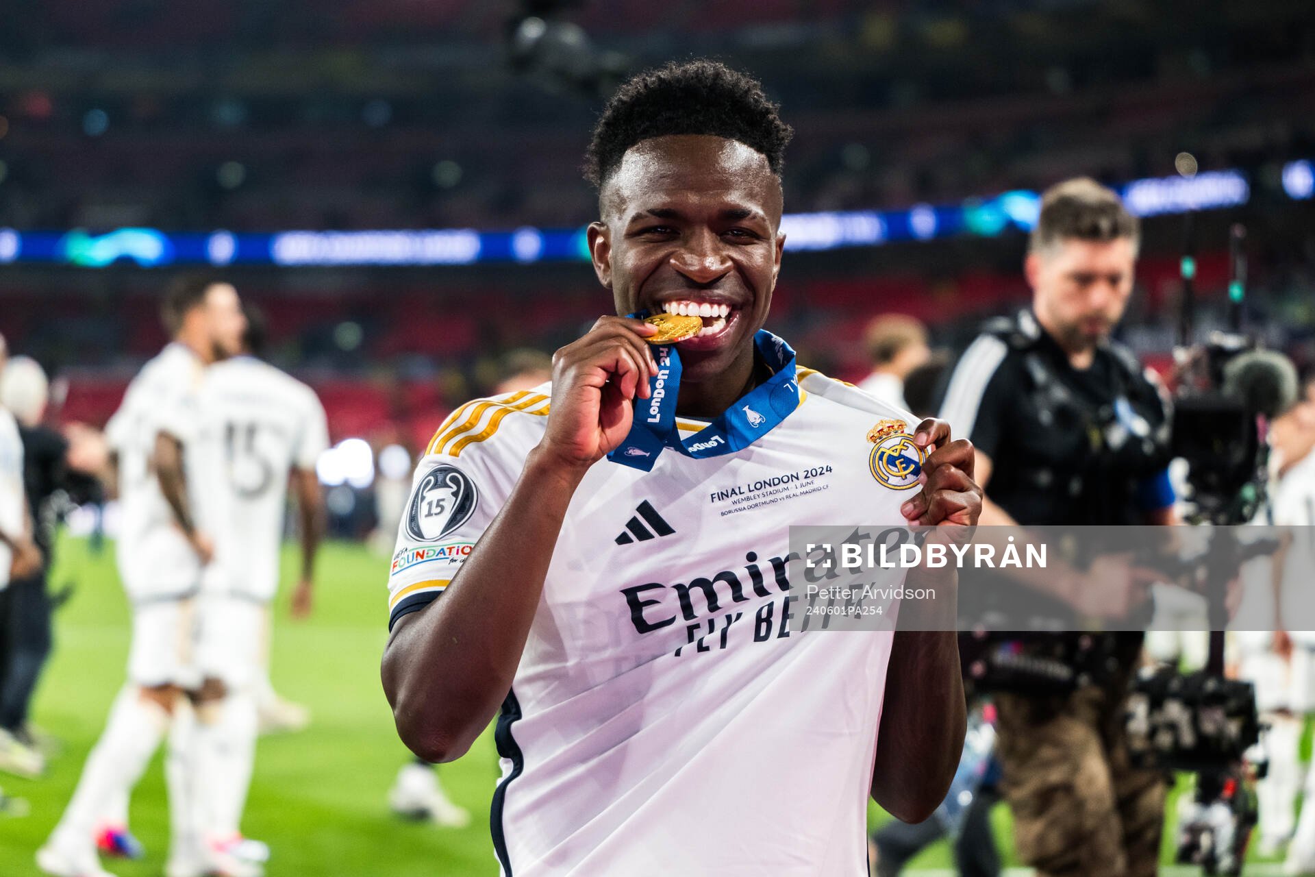 Vinicius Junior of Real Madrid celebrates