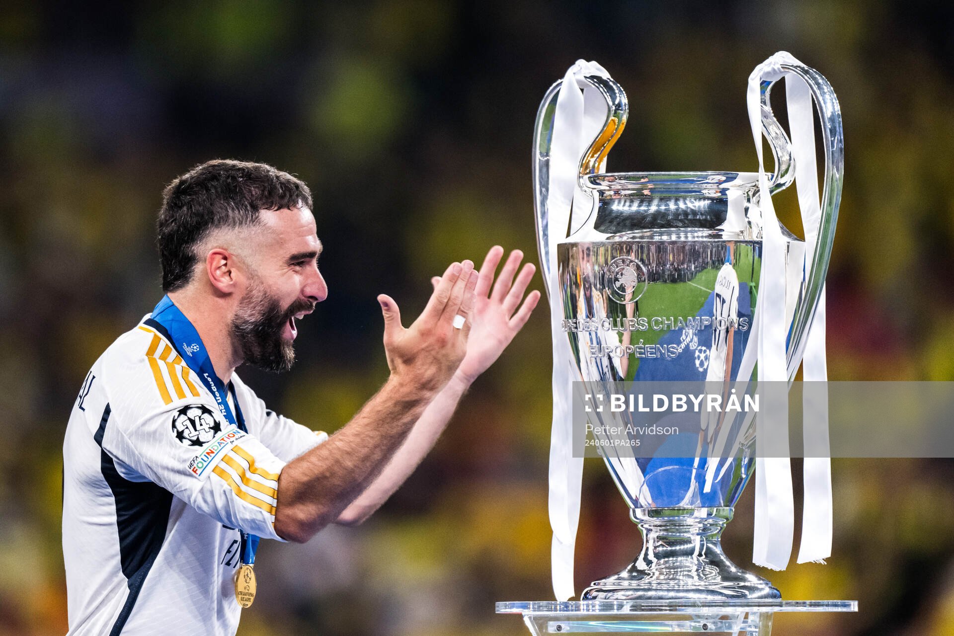 Dani Carvajal of Real Madrid celebrates