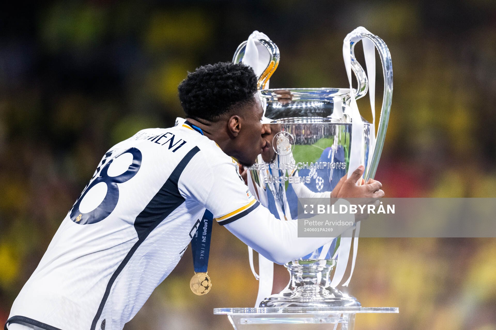 Aurelien Tchouameni of Real Madrid celebrates