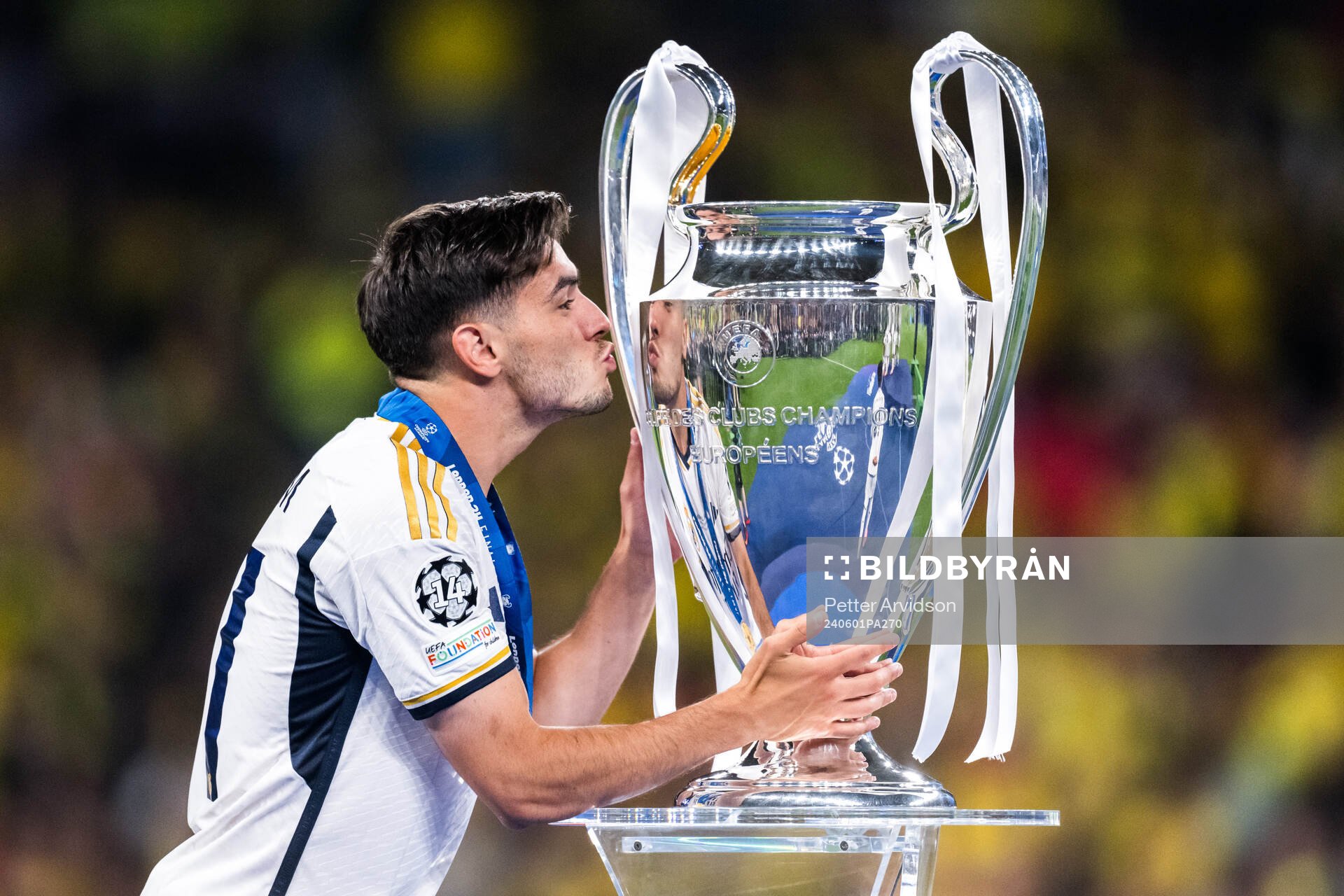 Brahim Diaz of Real Madrid celebrates