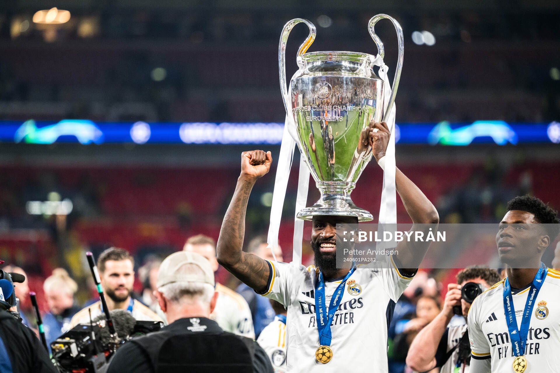 Antonio Rudiger of Real Madrid celebrates