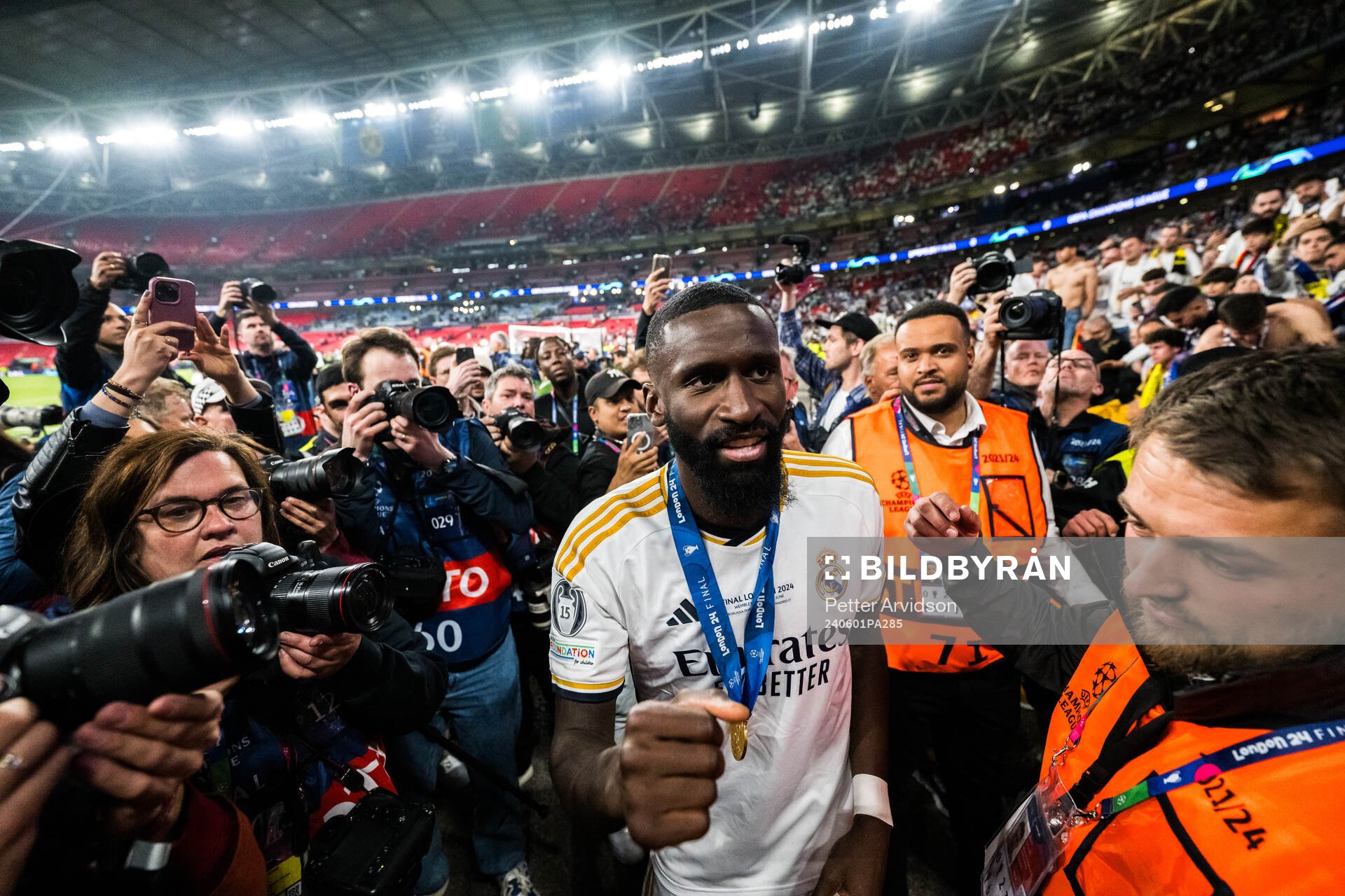 Antonio Rudiger of Real Madrid celebrates