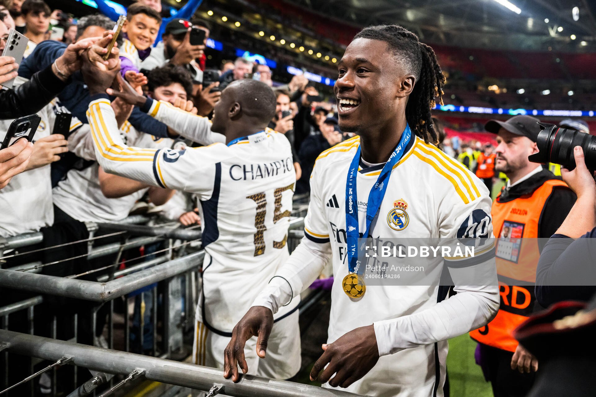Eduardo Camavinga of Real Madrid celebrates