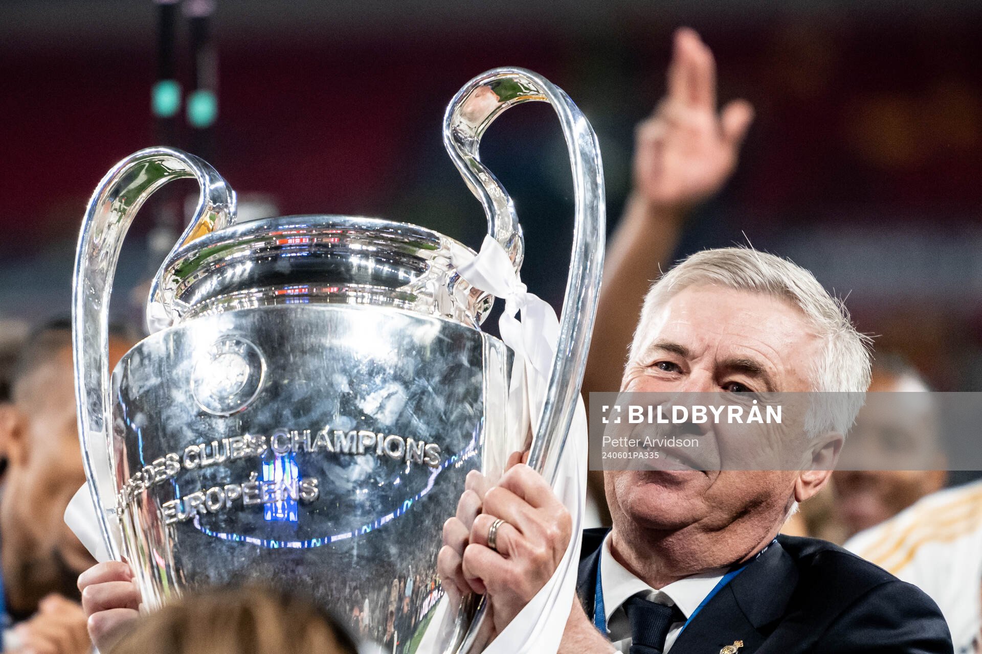 Head coach Carlo Ancelotti of Real Madrid celebrates with
