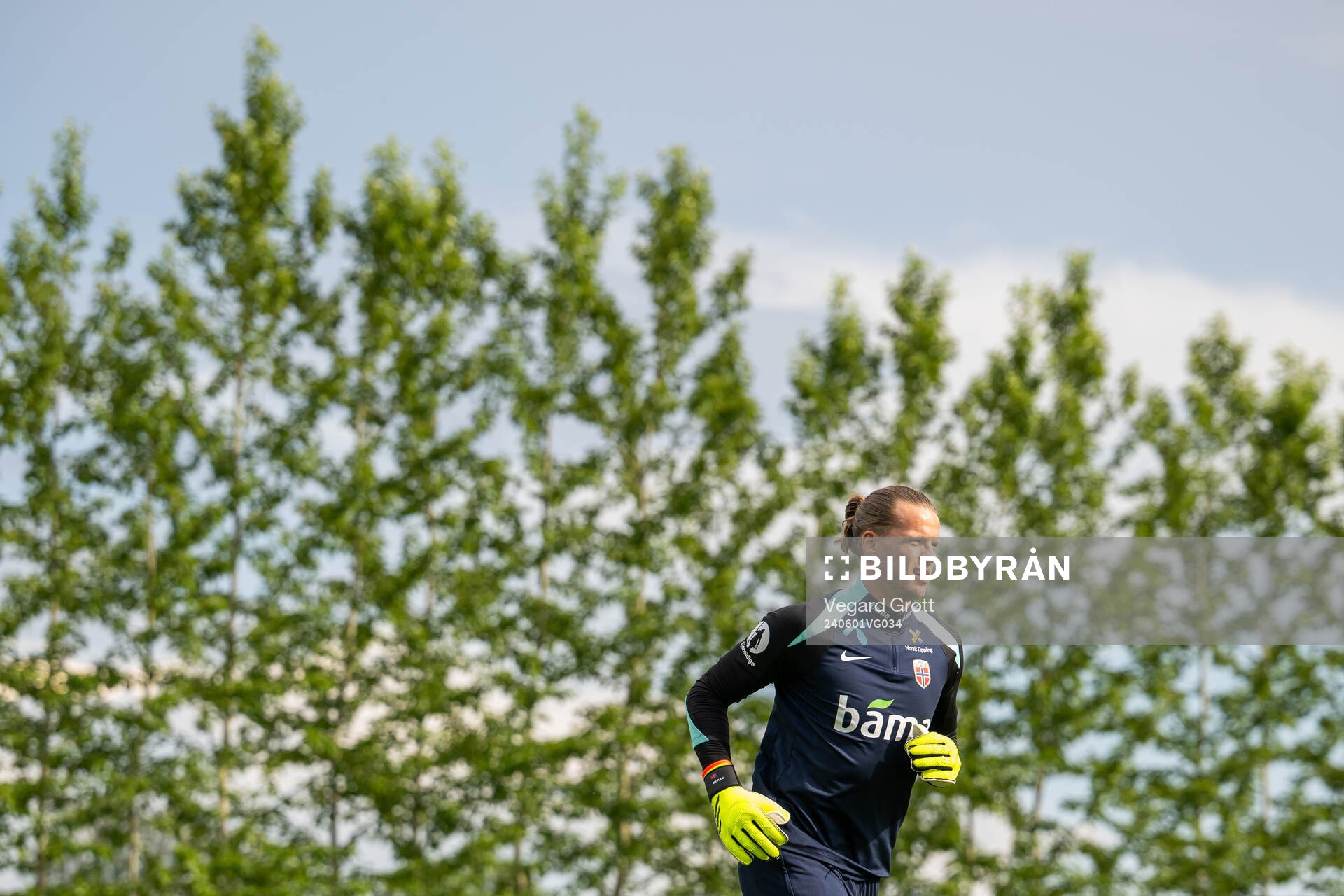 Goalkeeper Ørjan Håskjold Nyland of the Norwegian