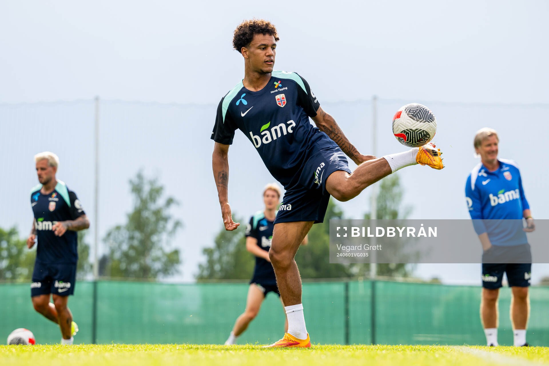 Oscar Bobb of the Norwegian national football team